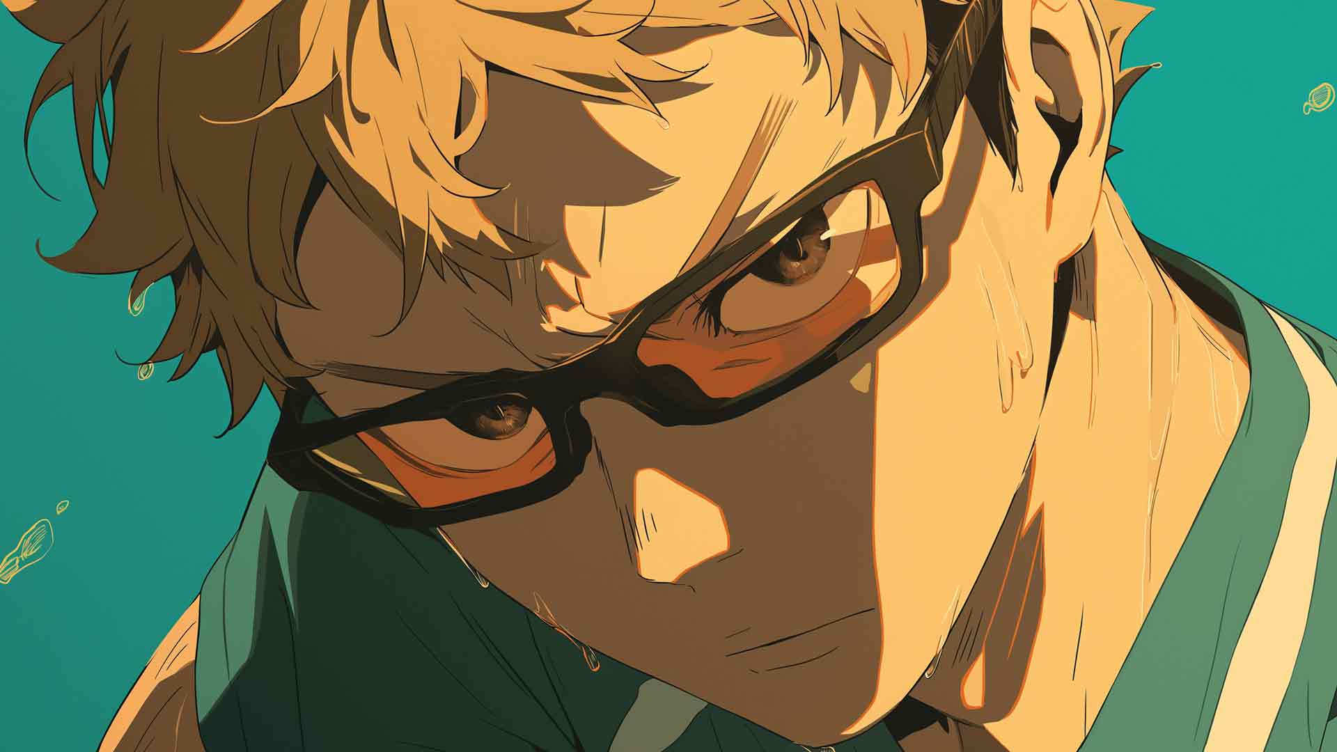 HAIKYUU KEI TSUKISHIMA 绿色桌面壁纸