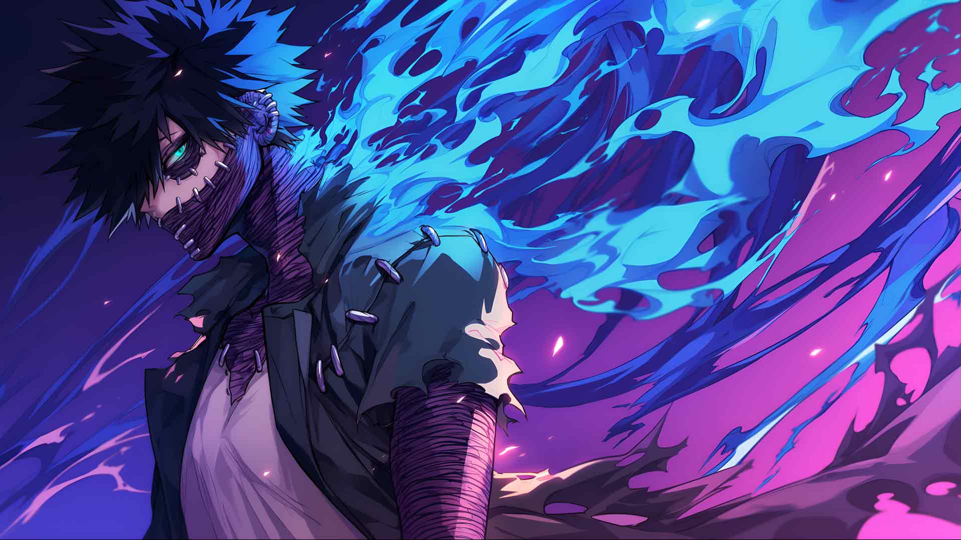 MHA DABI 酷紫色动漫桌面壁纸