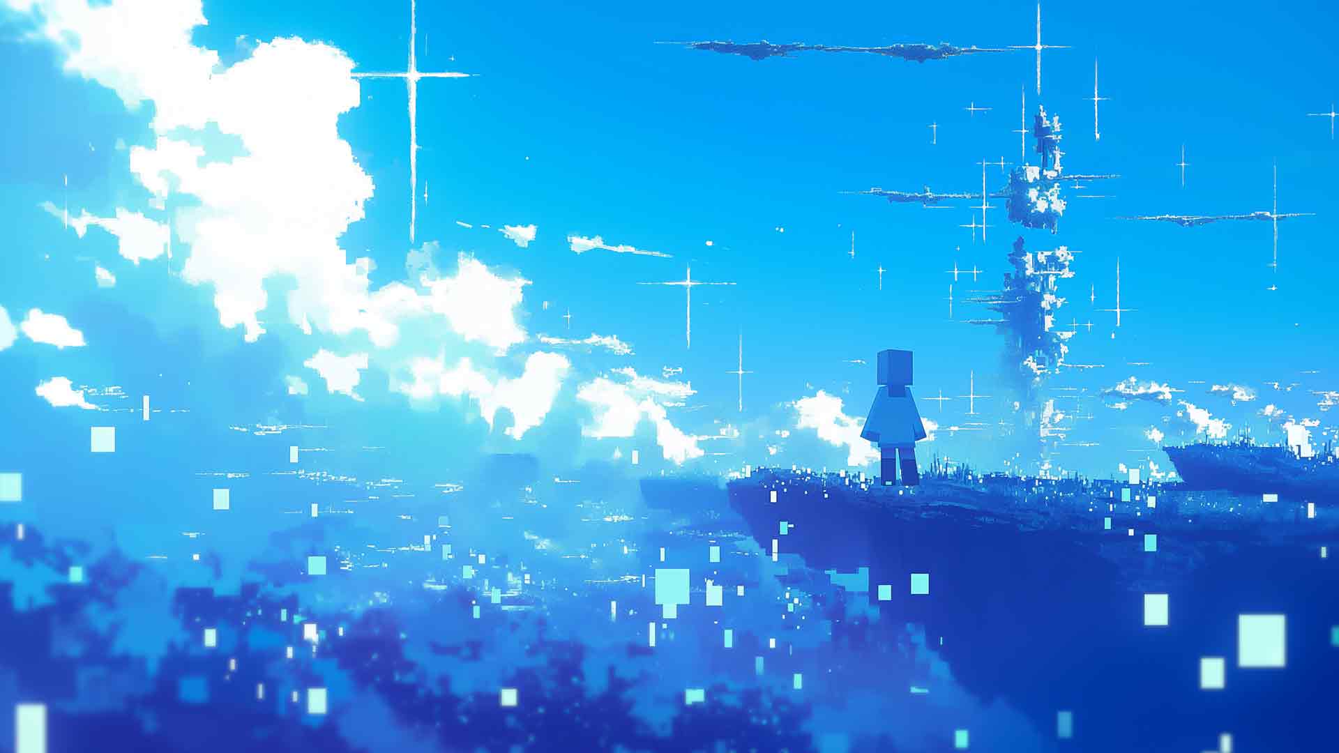 我的世界魔法蓝色桌面壁纸