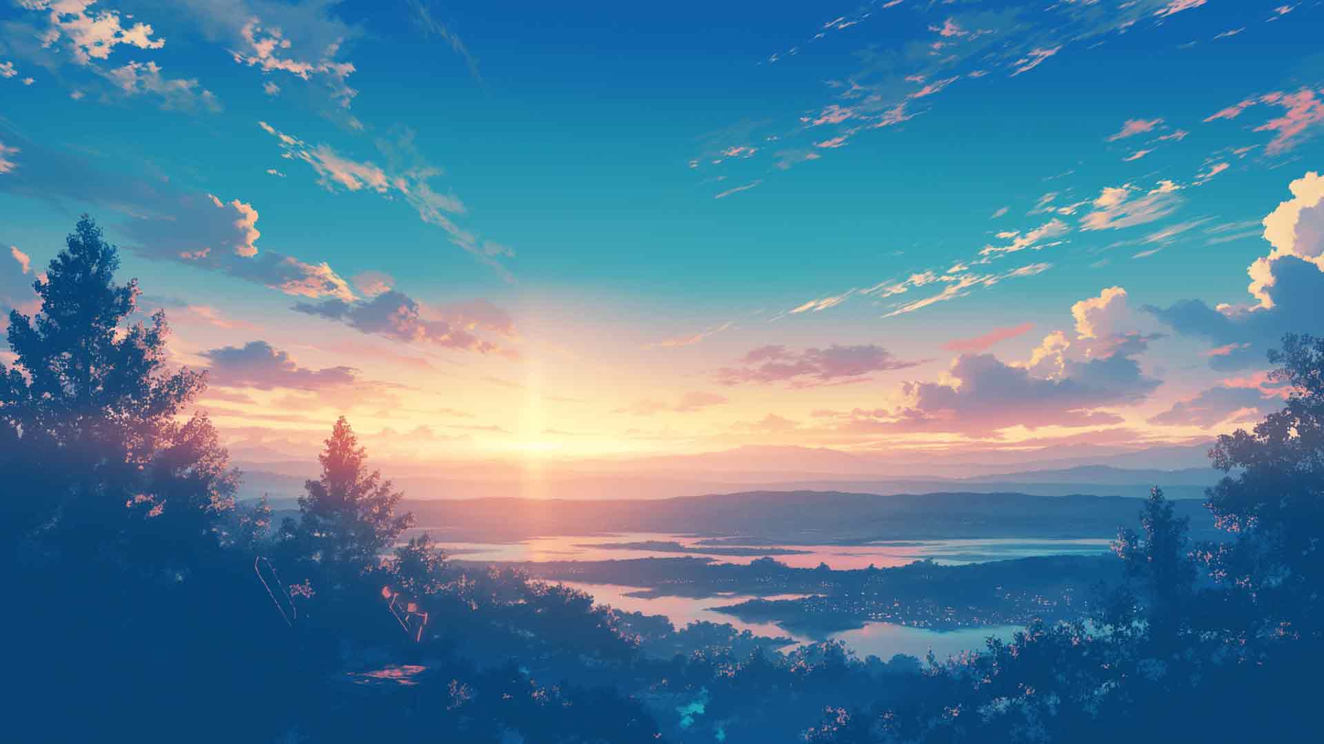 日落与云风景桌面壁纸