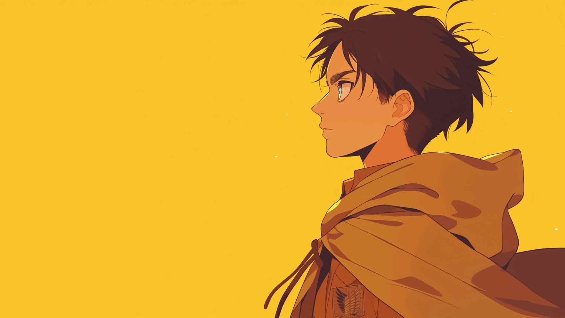 唯美EREN YEAGER黄色桌面壁纸