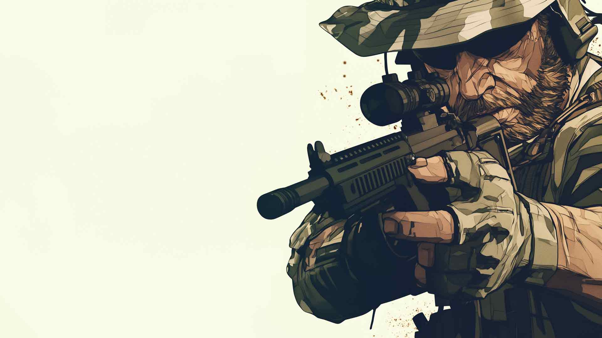 使命召唤普莱斯队长与枪桌面壁纸