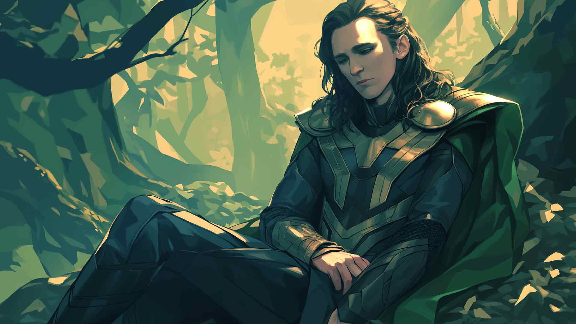 漫威洛基 (LOKI) 森林绿桌面壁纸