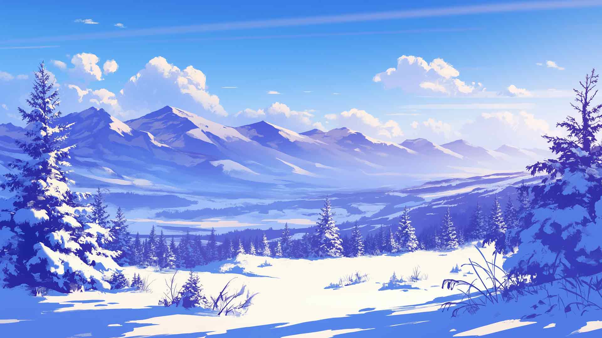 冬季雪景桌面壁纸