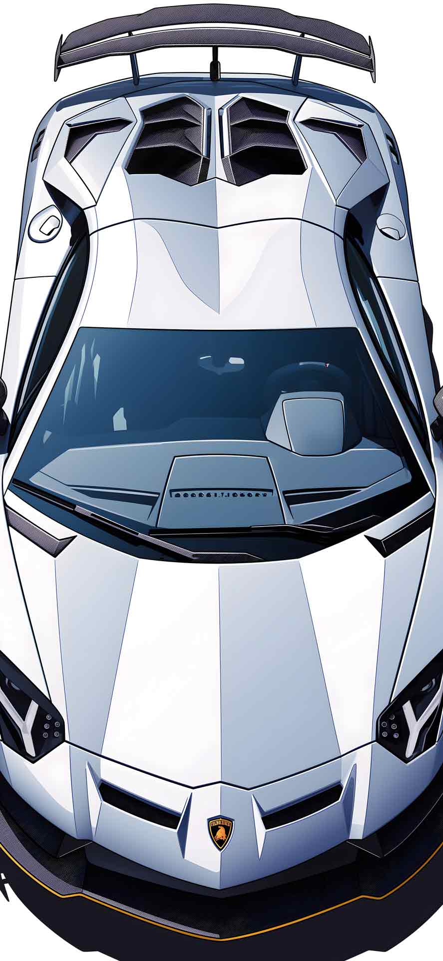 兰博基尼 AVENTADOR 顶视图壁纸