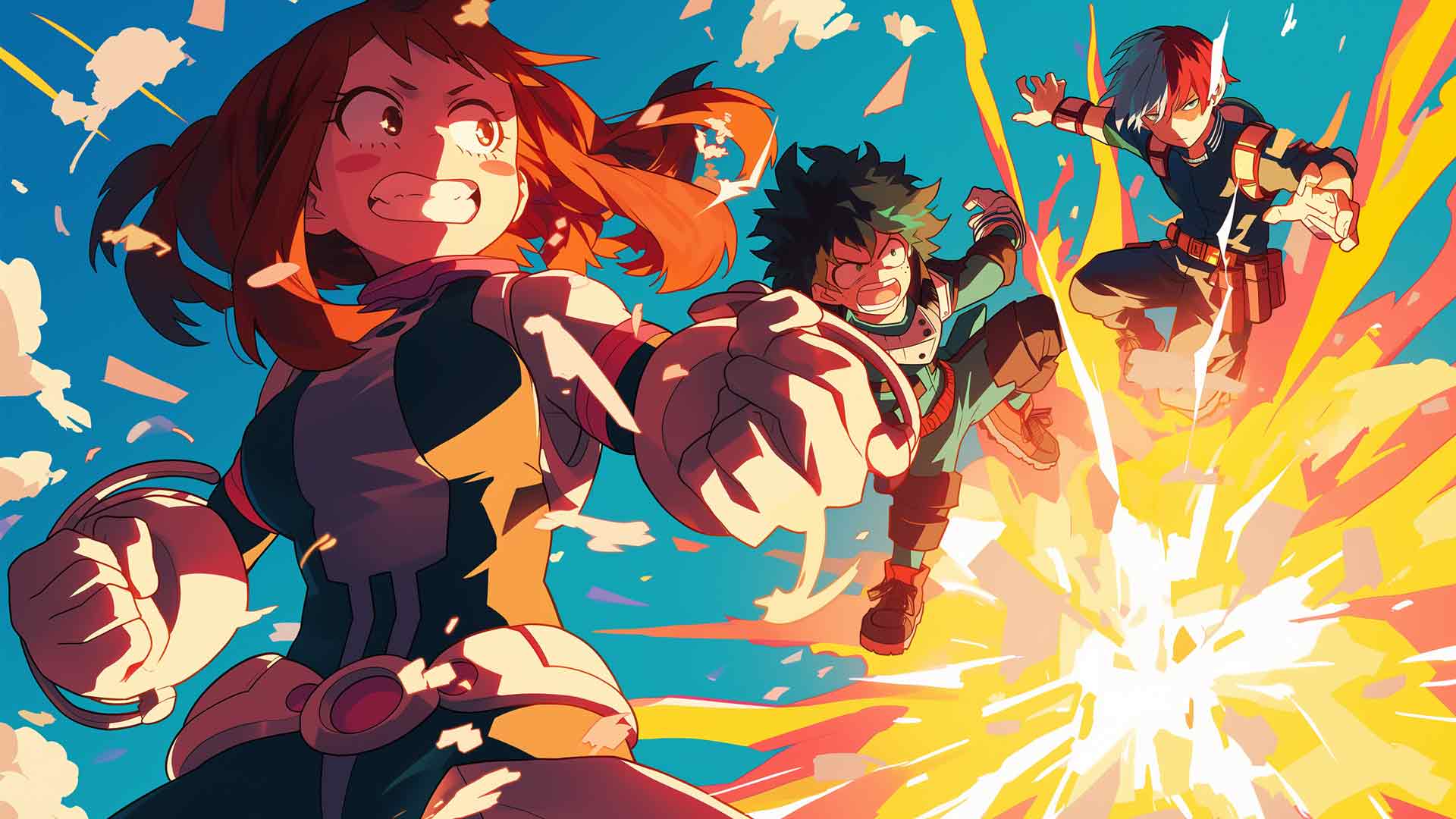 我的英雄学院动作姿势桌面壁纸