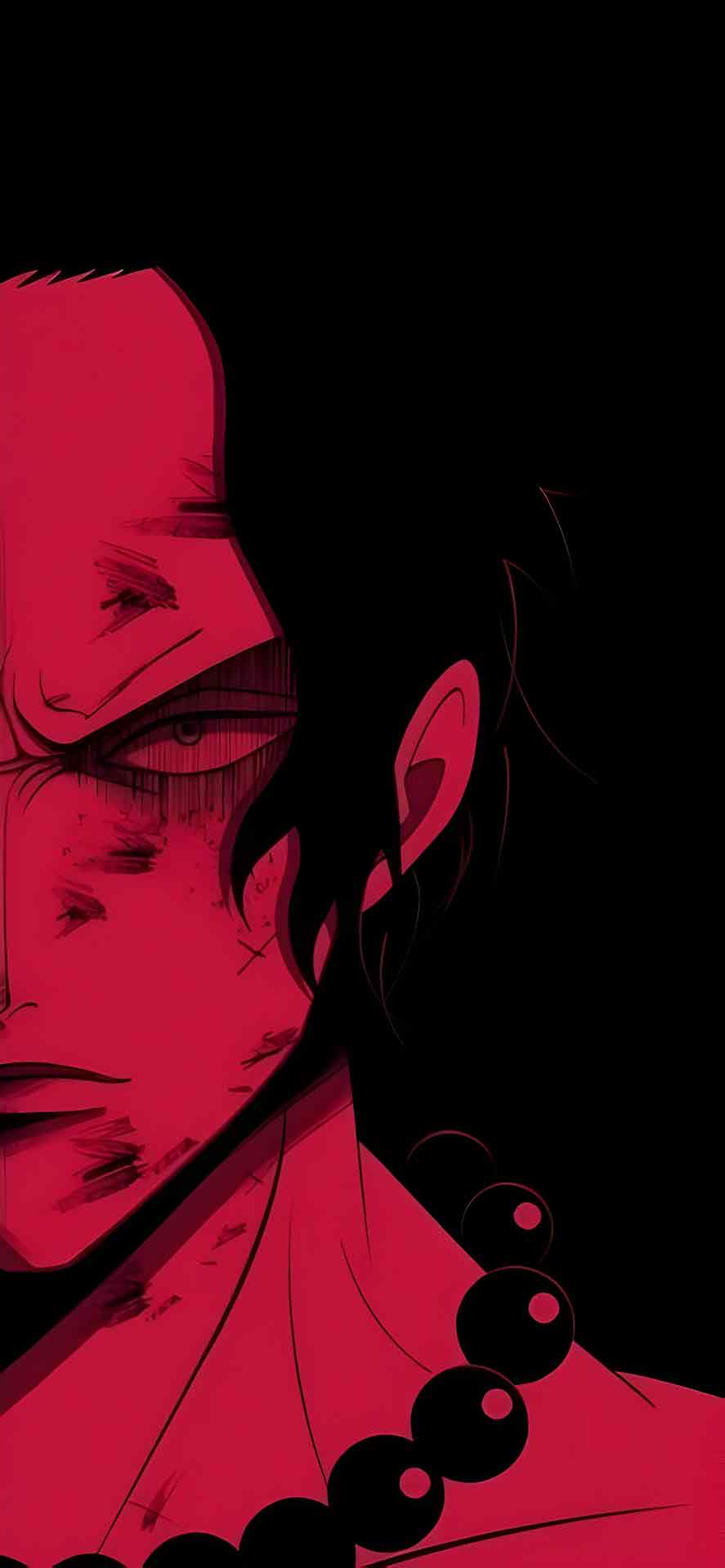 海贼王 PORTGAS D. ACE 黑色和红色壁纸