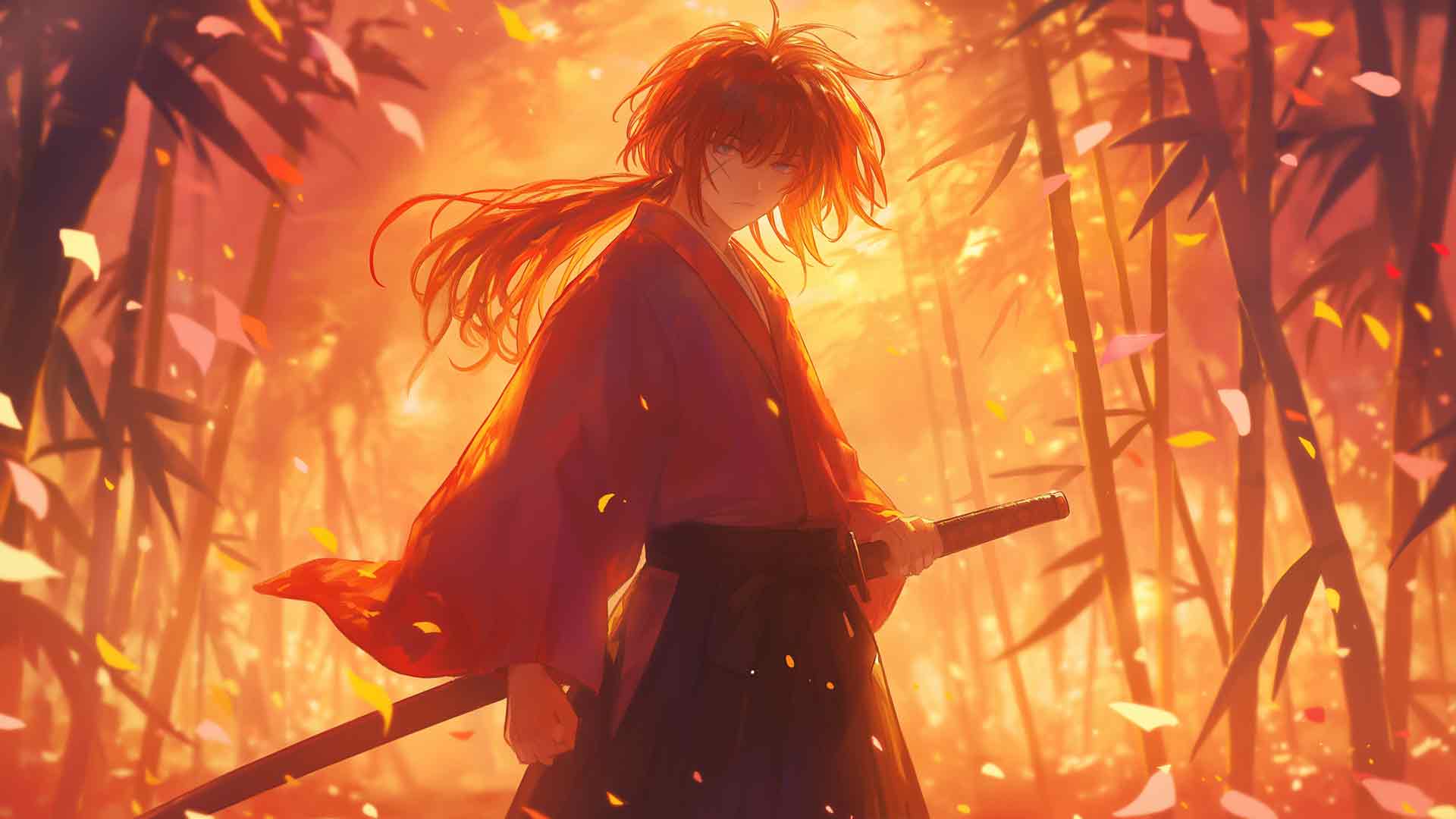 浪客剑心 竹林武士 桌面壁纸