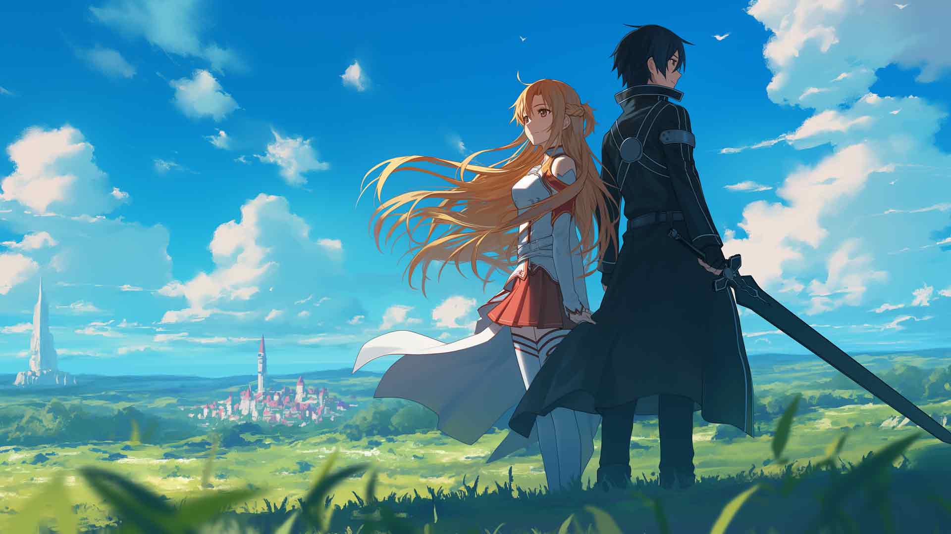 刀剑神域 Kirito 和 Asuna 桌面壁纸
