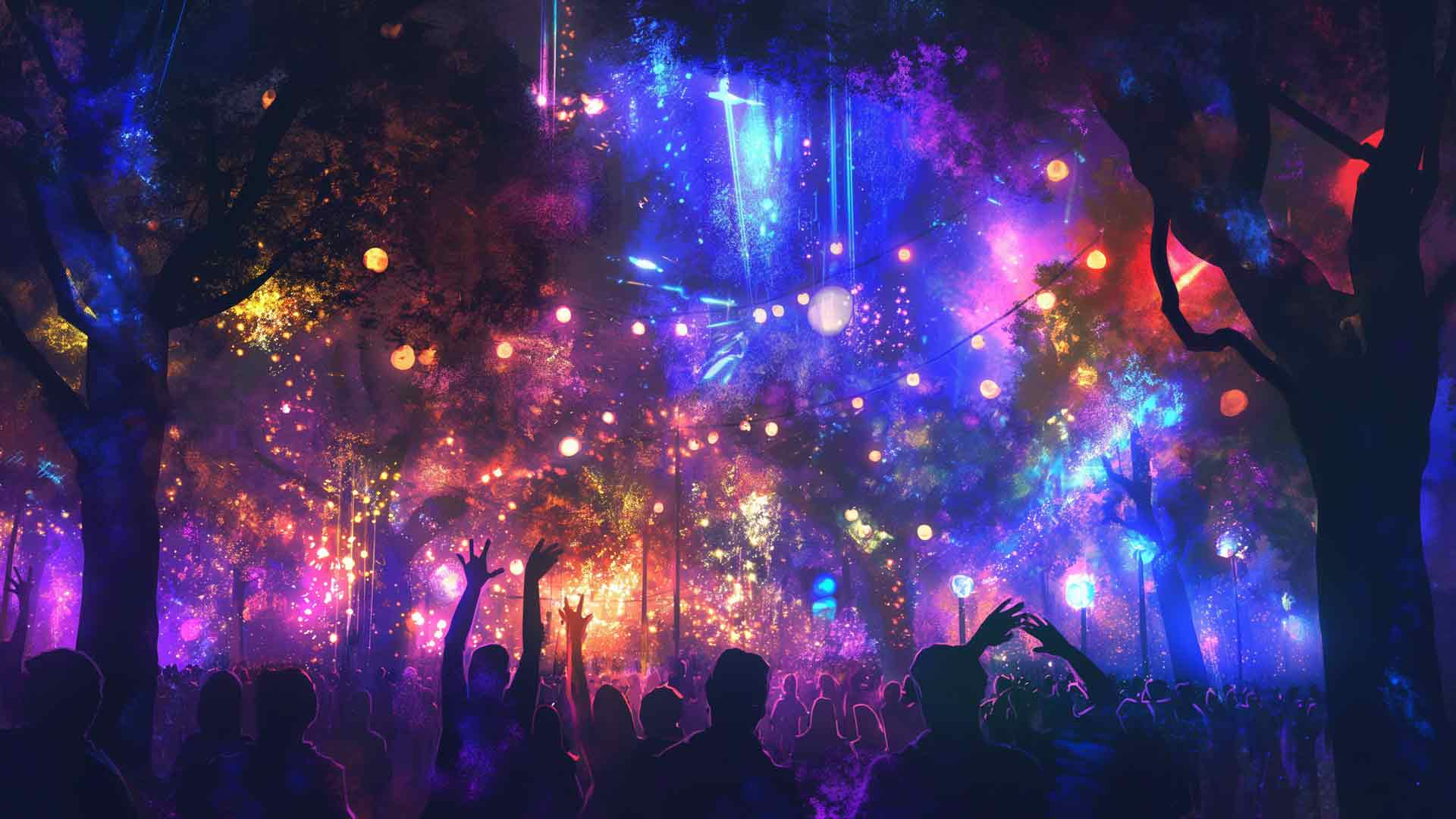 多彩节日之夜派对桌面壁纸