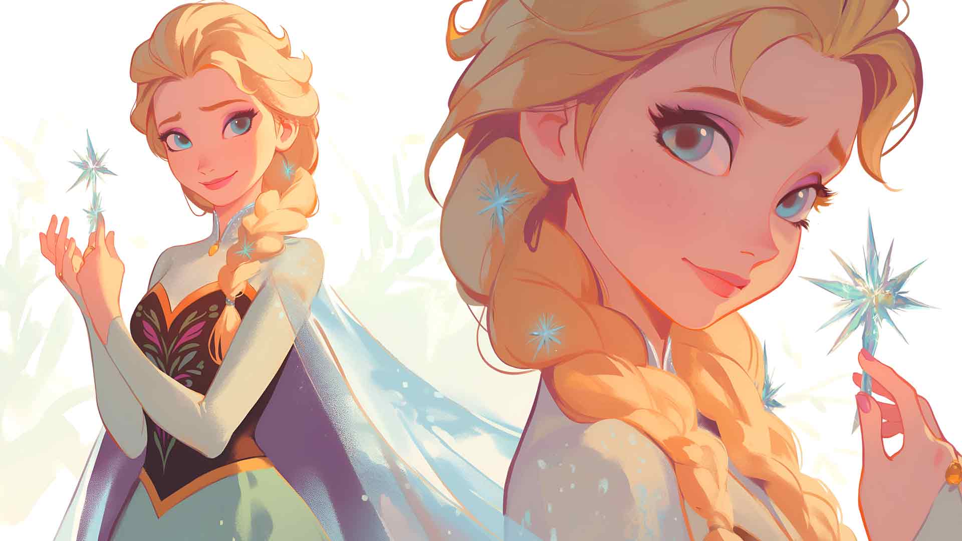 艾尔莎冰雪奇缘迪士尼公主艺术壁纸