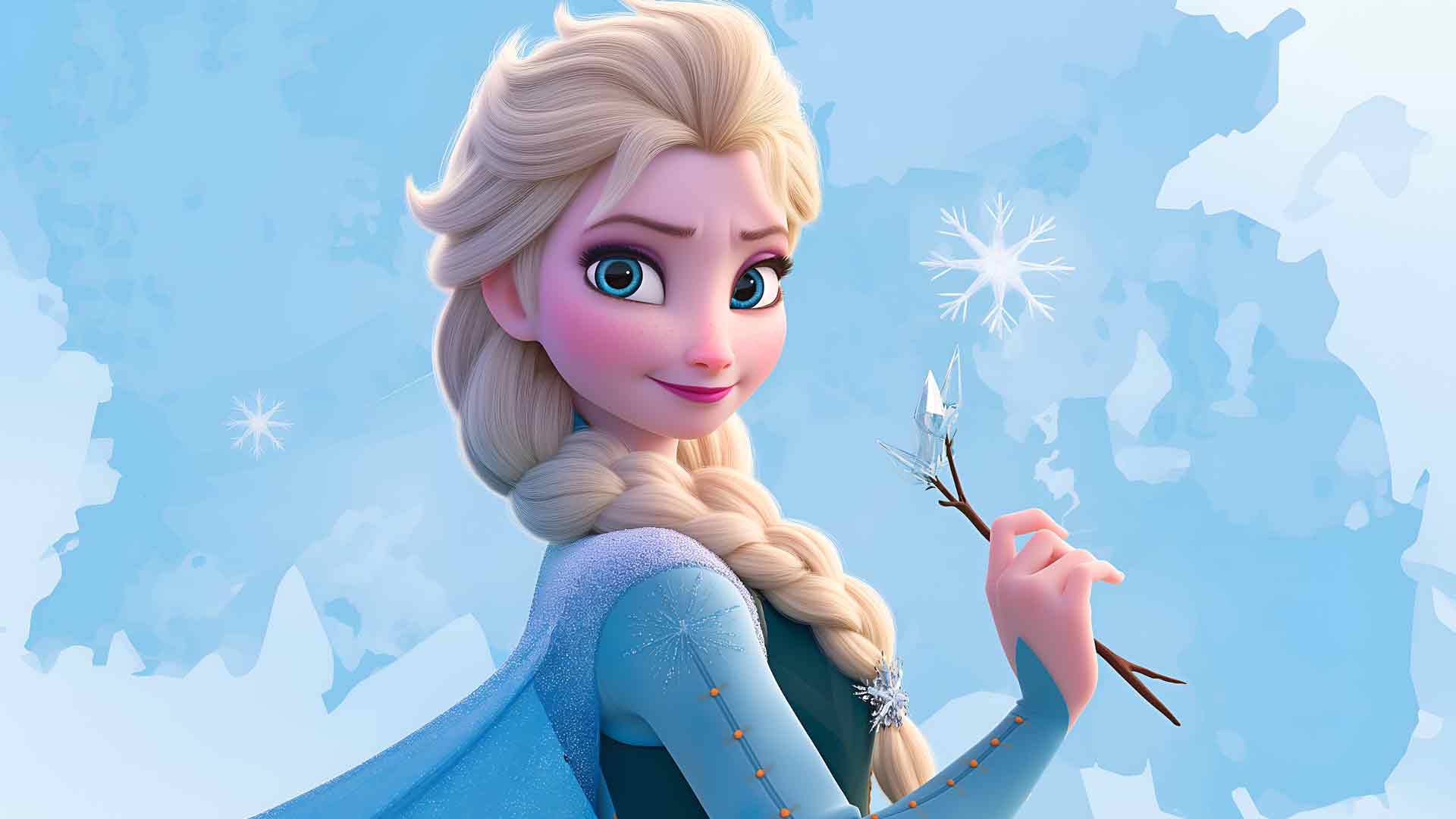 艾尔莎冰雪奇缘冬季魔法迪士尼艺术壁纸