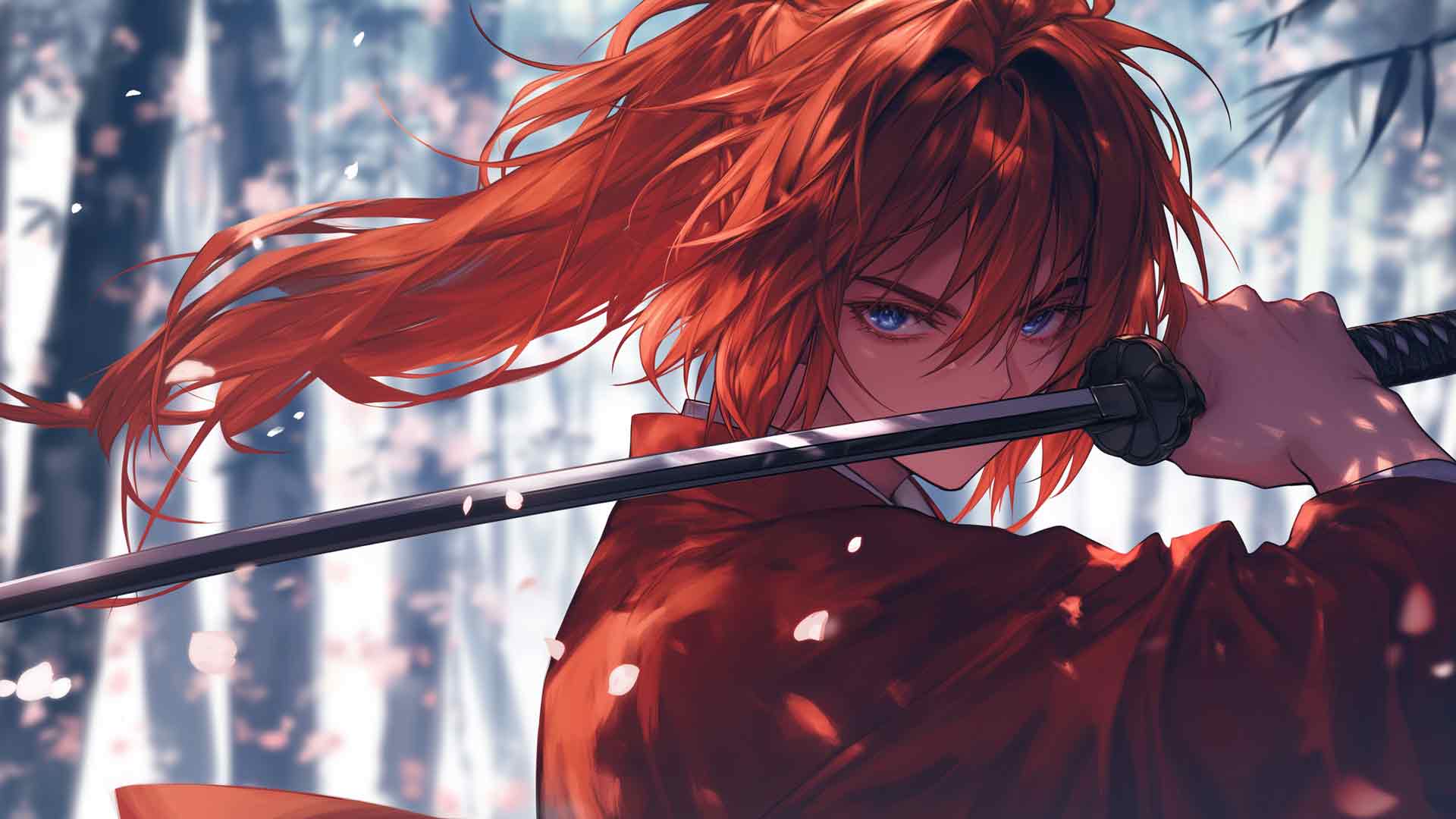 剑心竹林决斗桌面壁纸