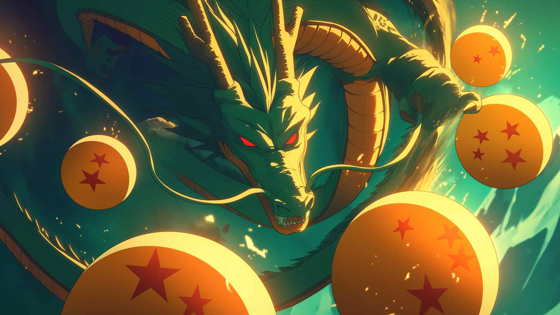 神龙龙珠神秘光环桌面壁纸