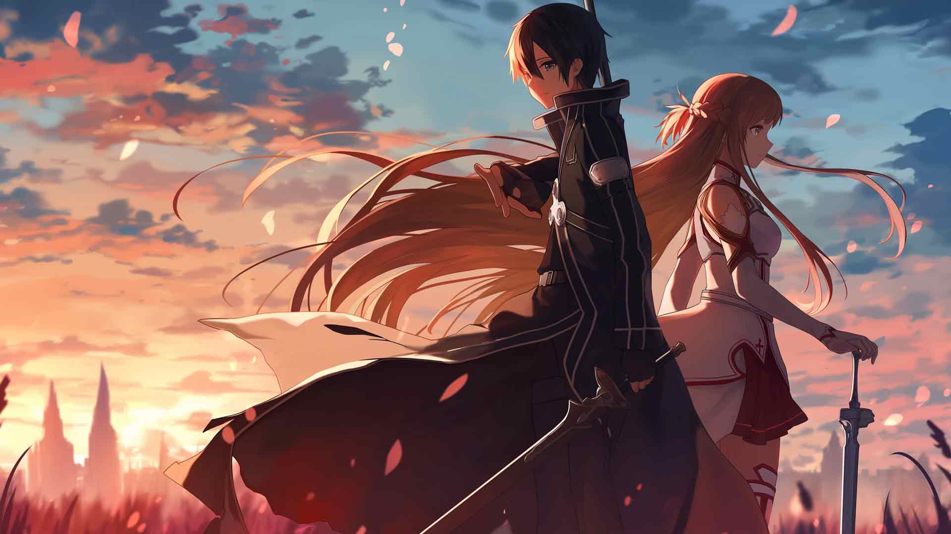 刀剑神域 KIRITO ASUNA 动漫桌面壁纸