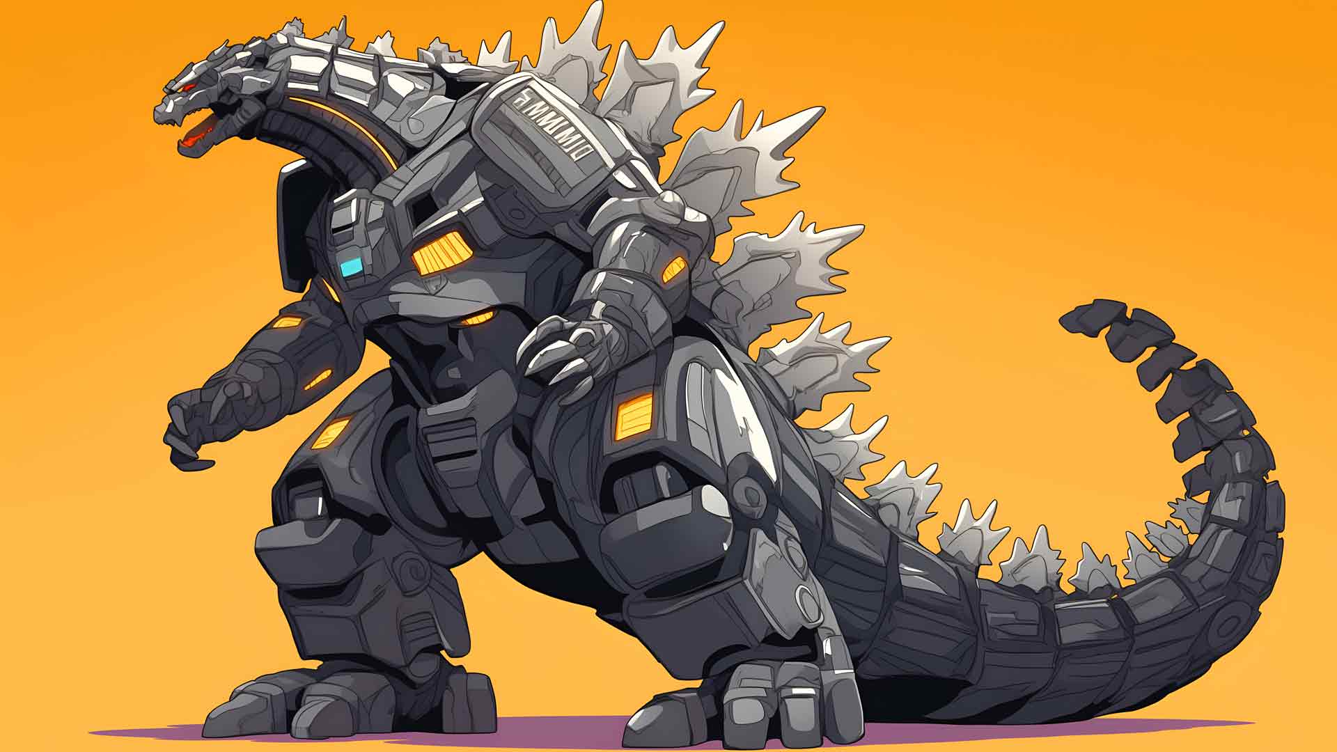 机械哥斯拉 怪兽 机器人桌面壁纸