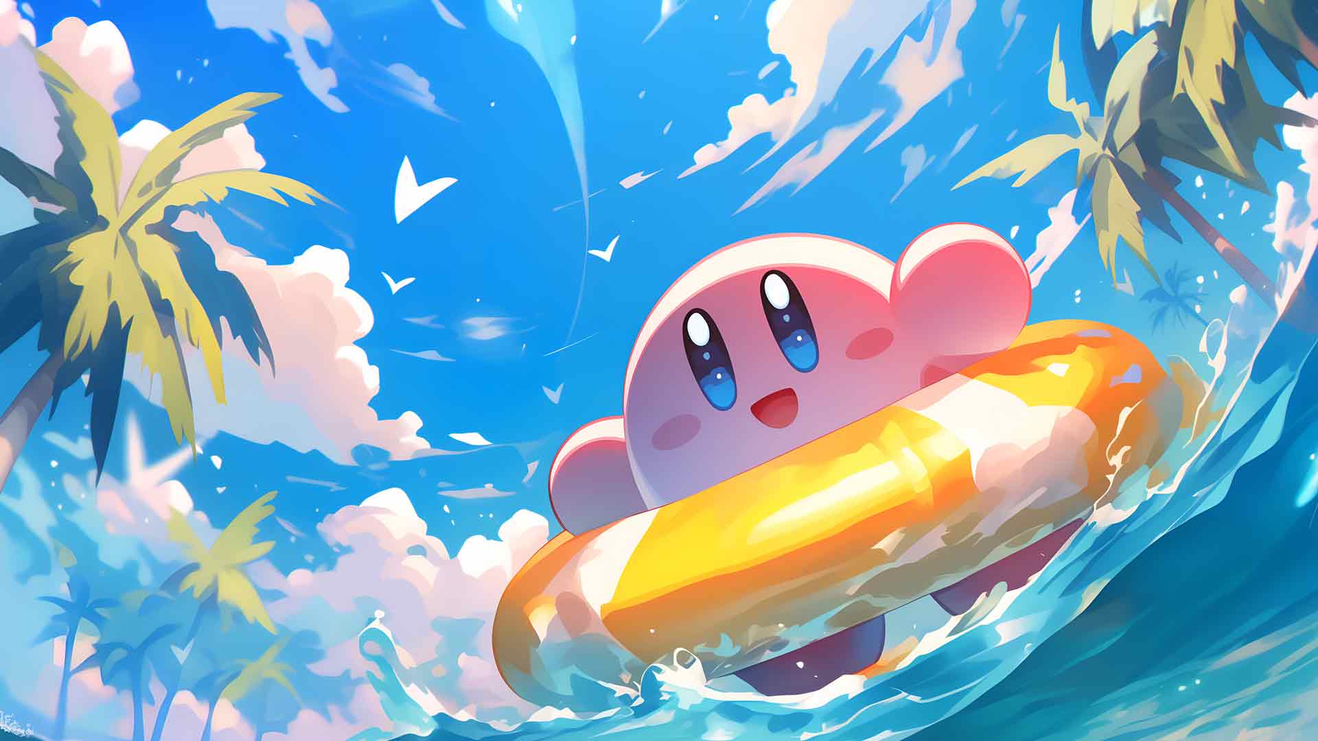 KIRBY 海滩假期桌面壁纸