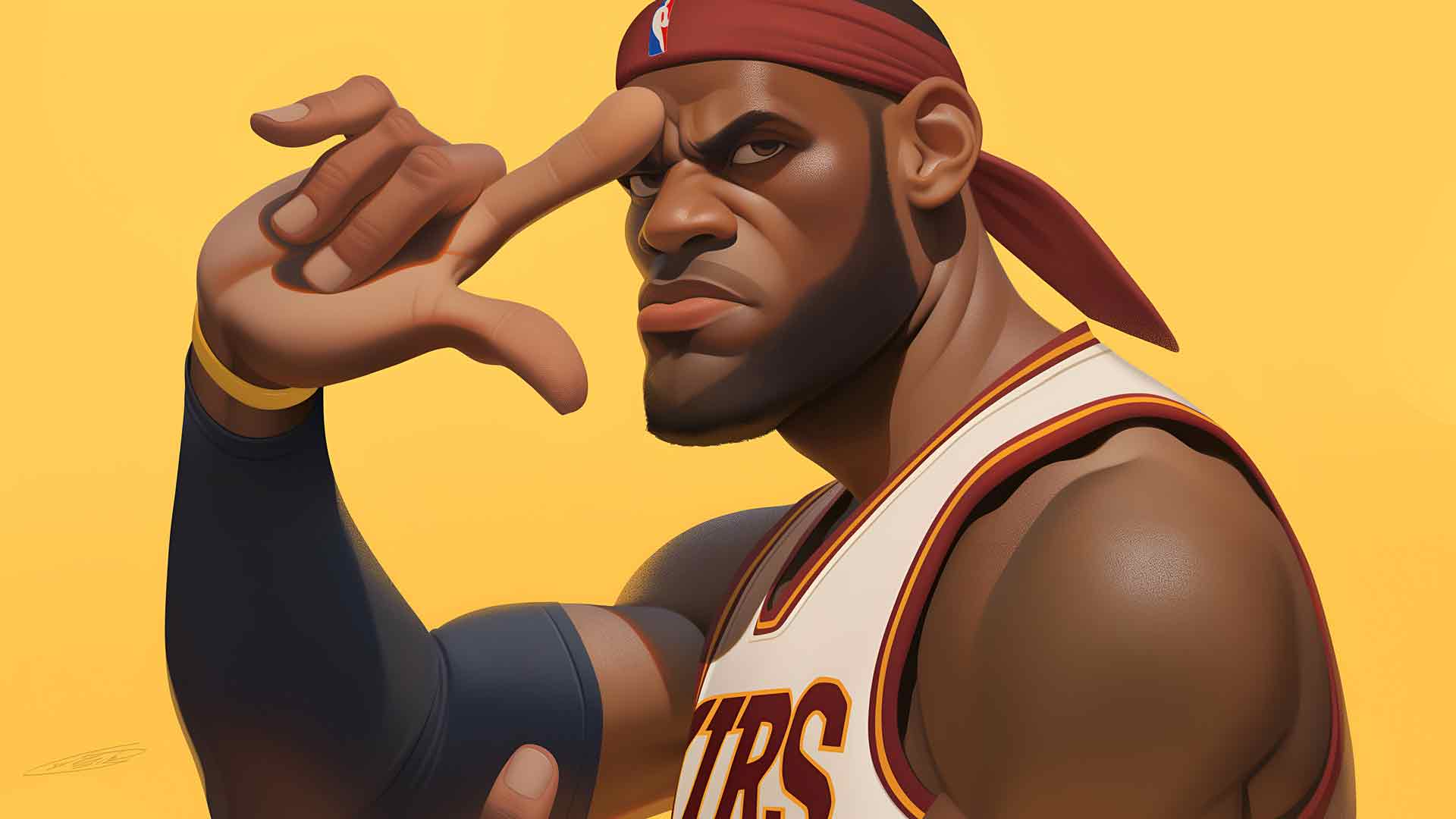 勒布朗詹姆斯卡通人物桌面壁纸