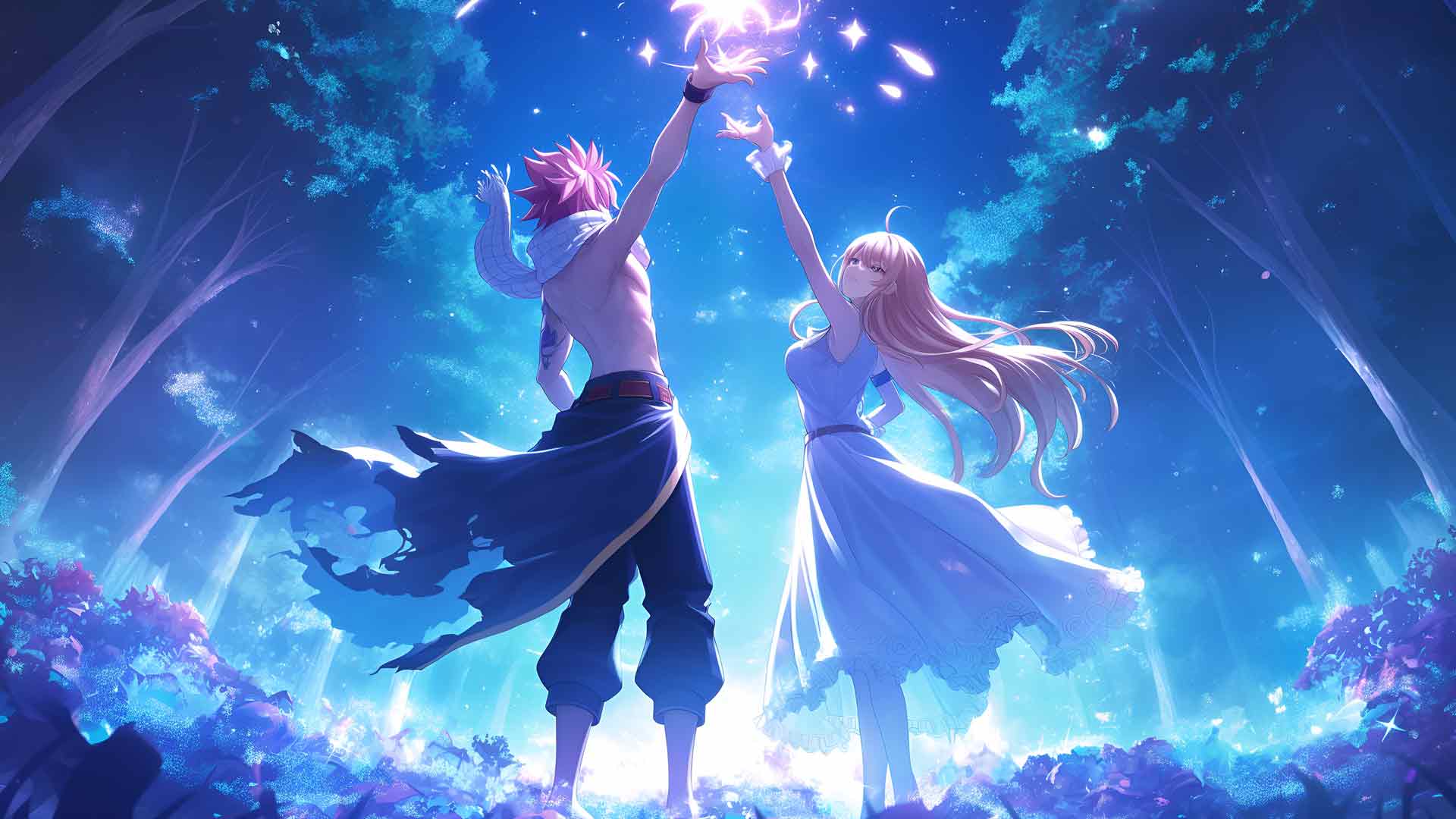 纳兹和露西魔法妖精的尾巴桌面壁纸