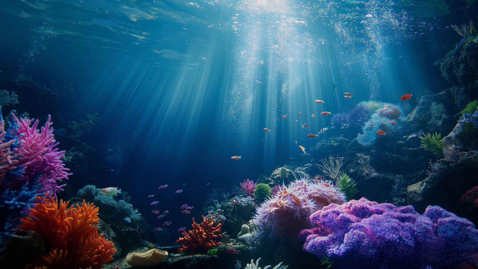 深海珊瑚礁桌面壁纸