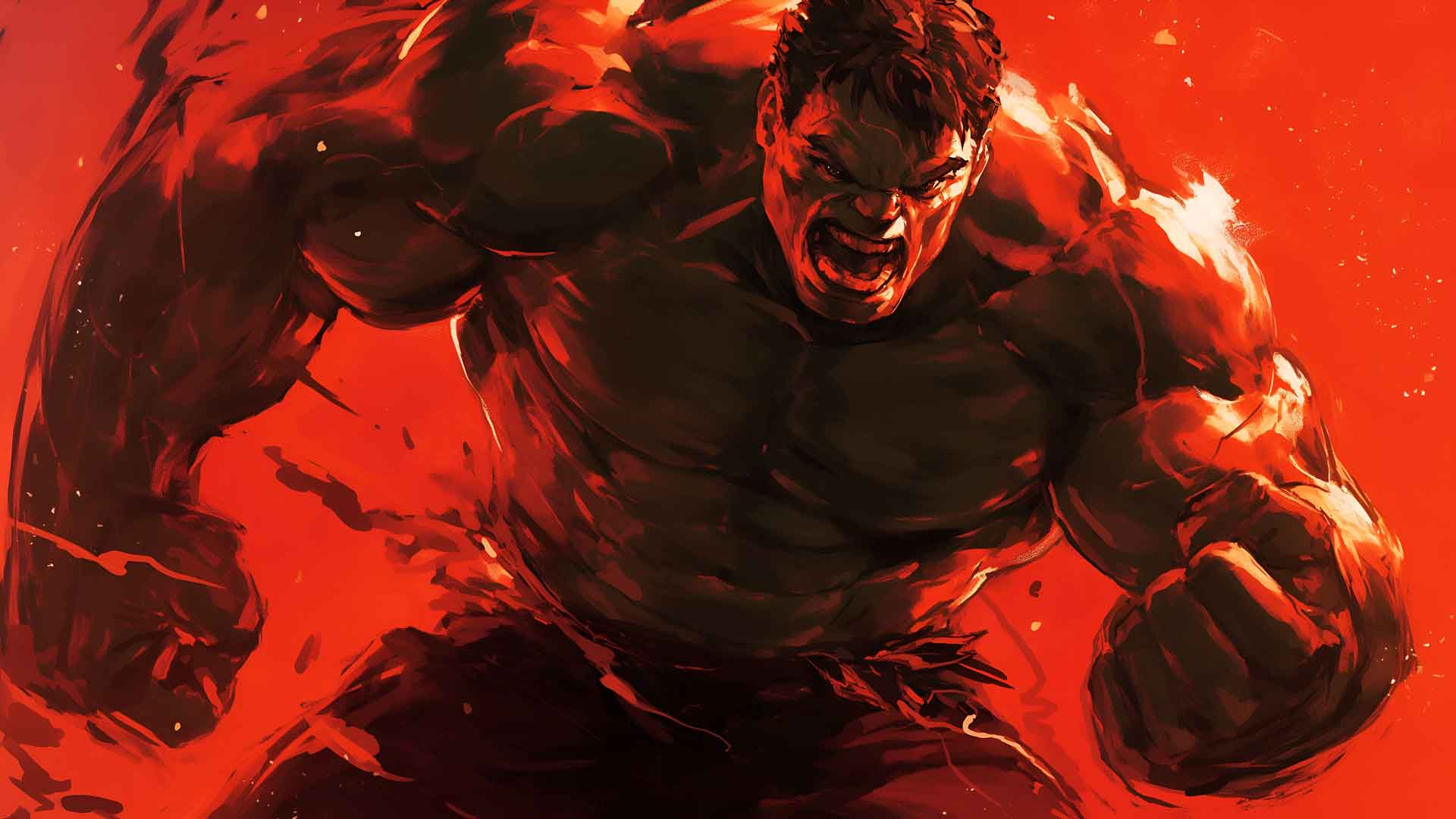 红绿巨人粉碎强烈愤怒桌面壁纸