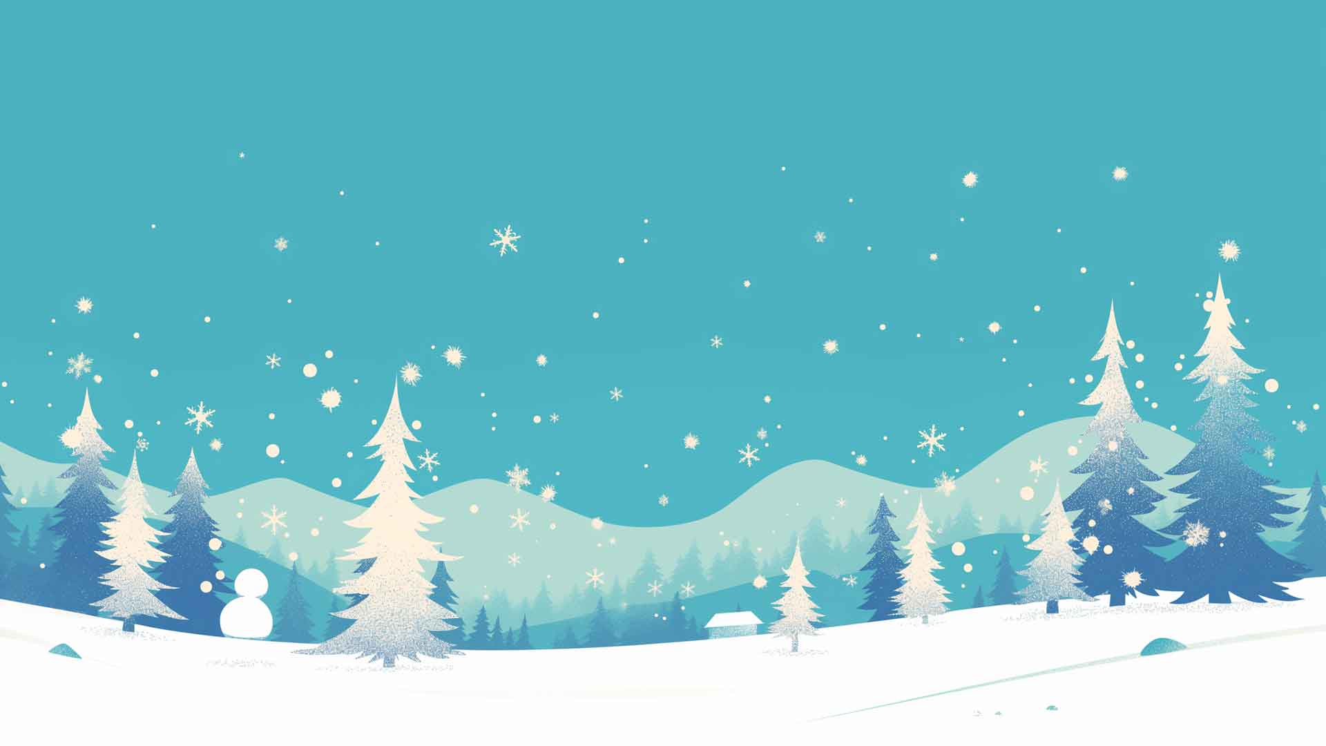 雪景圣诞风景桌面壁纸