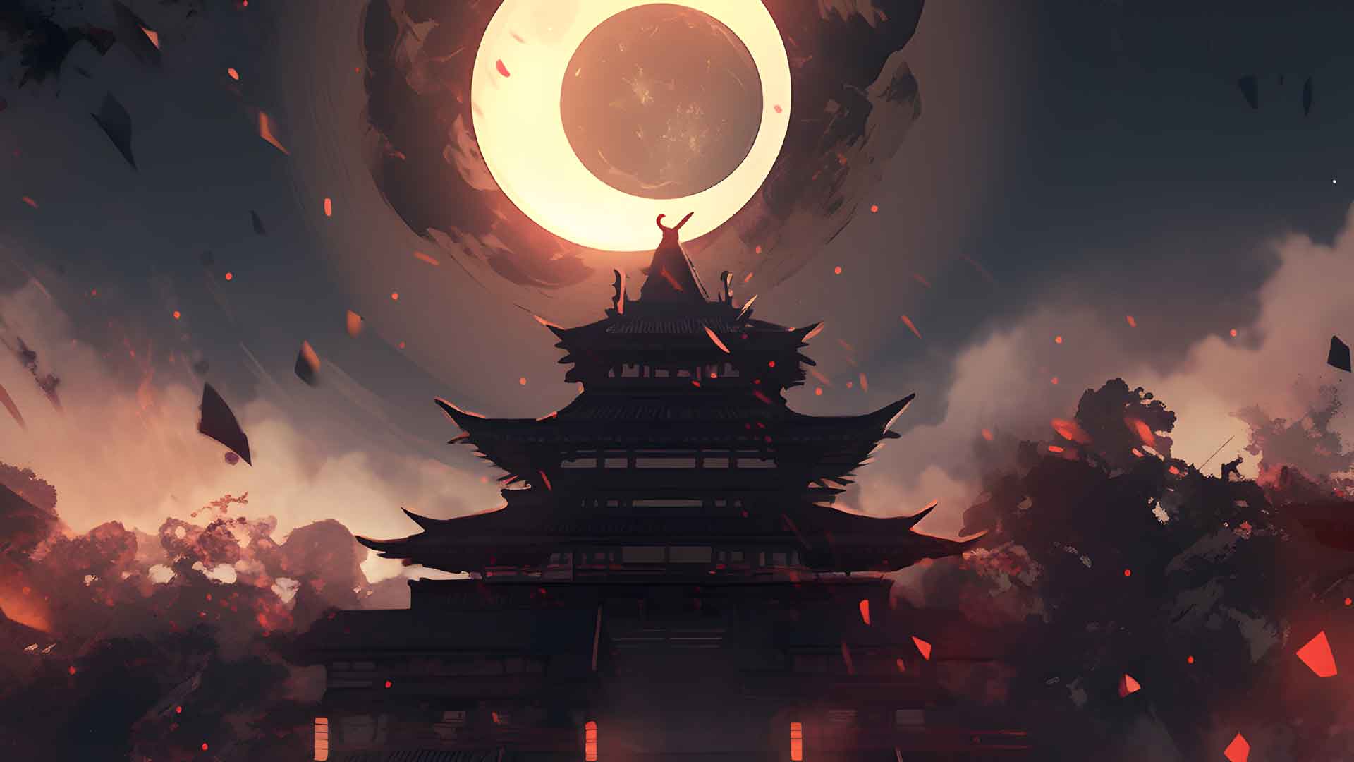 黑暗幻想神庙日食桌面壁纸