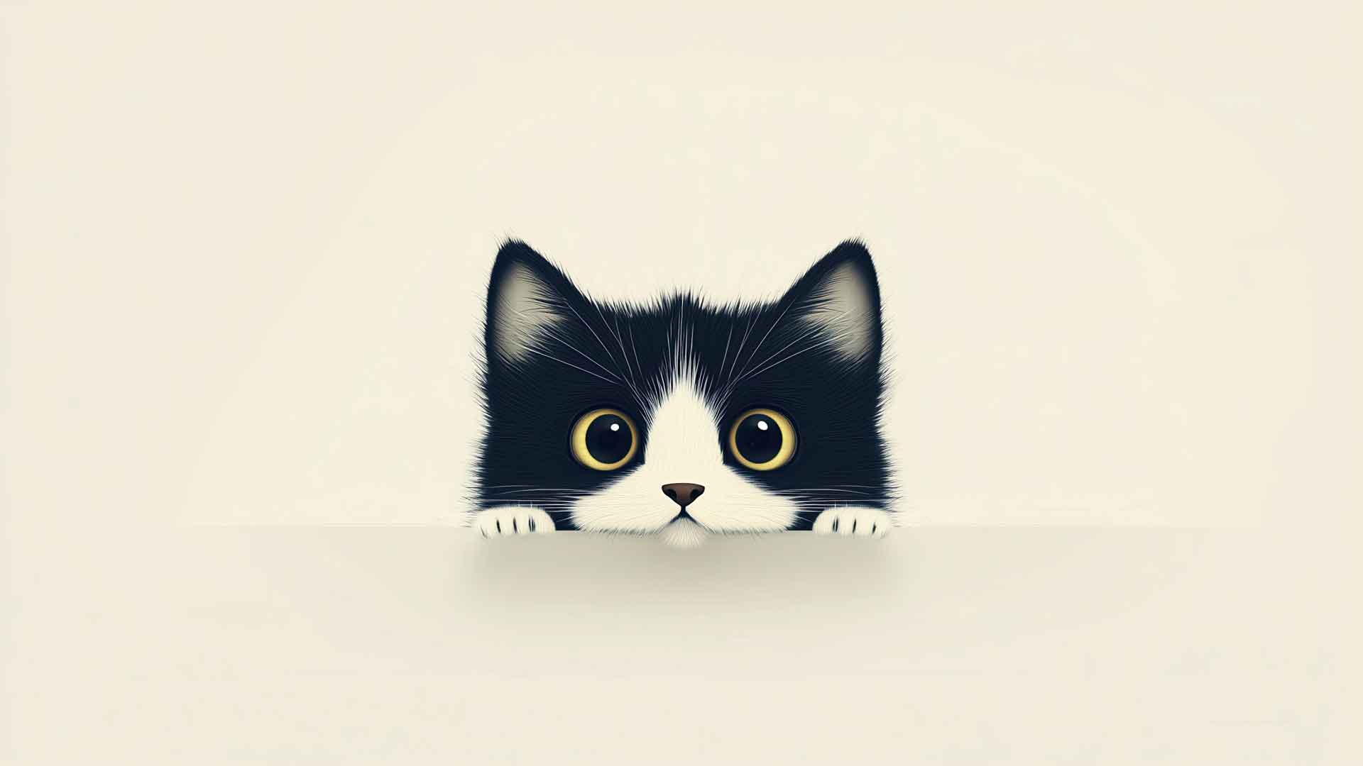 小猫 可爱的 可爱的 迷人 极简主义者