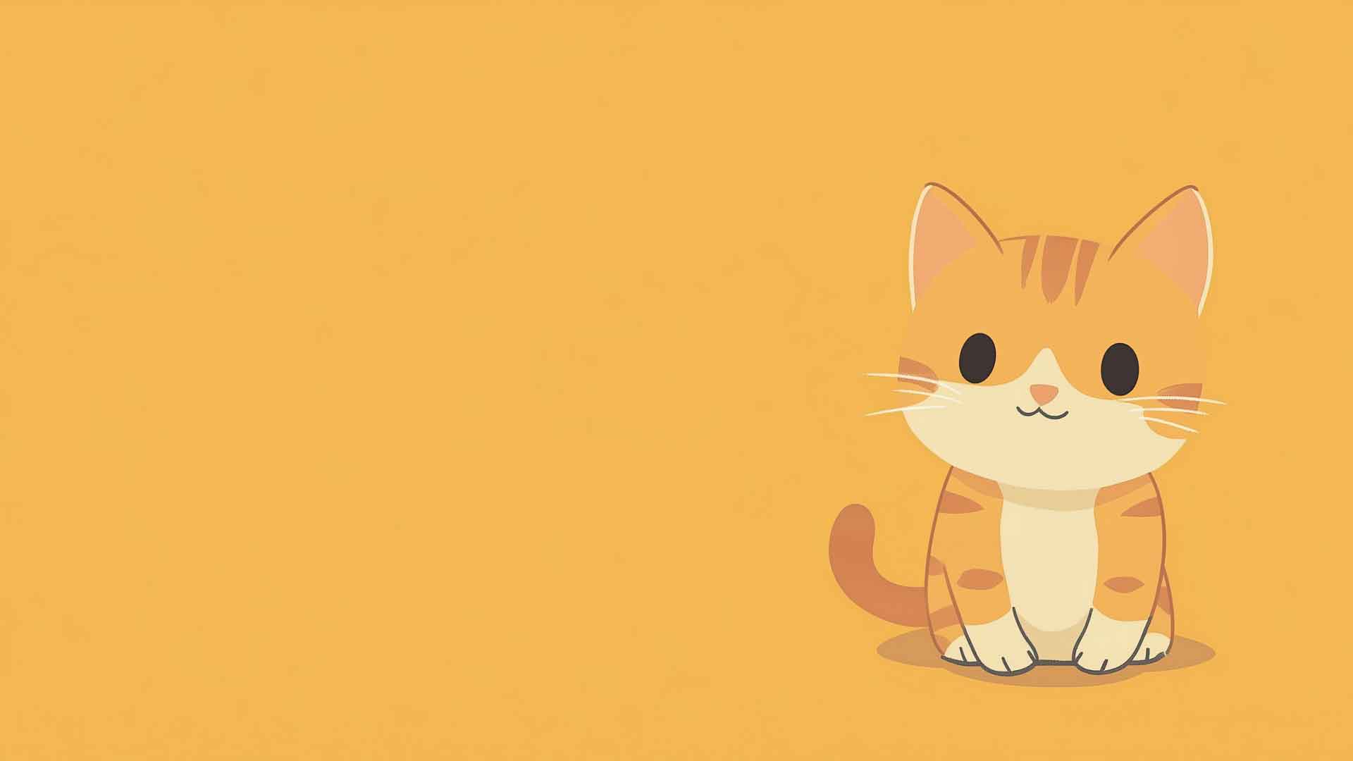 小猫 可爱的 可爱的 极简主义者 迷人 简单的背景 迷人的 纯色 愉快