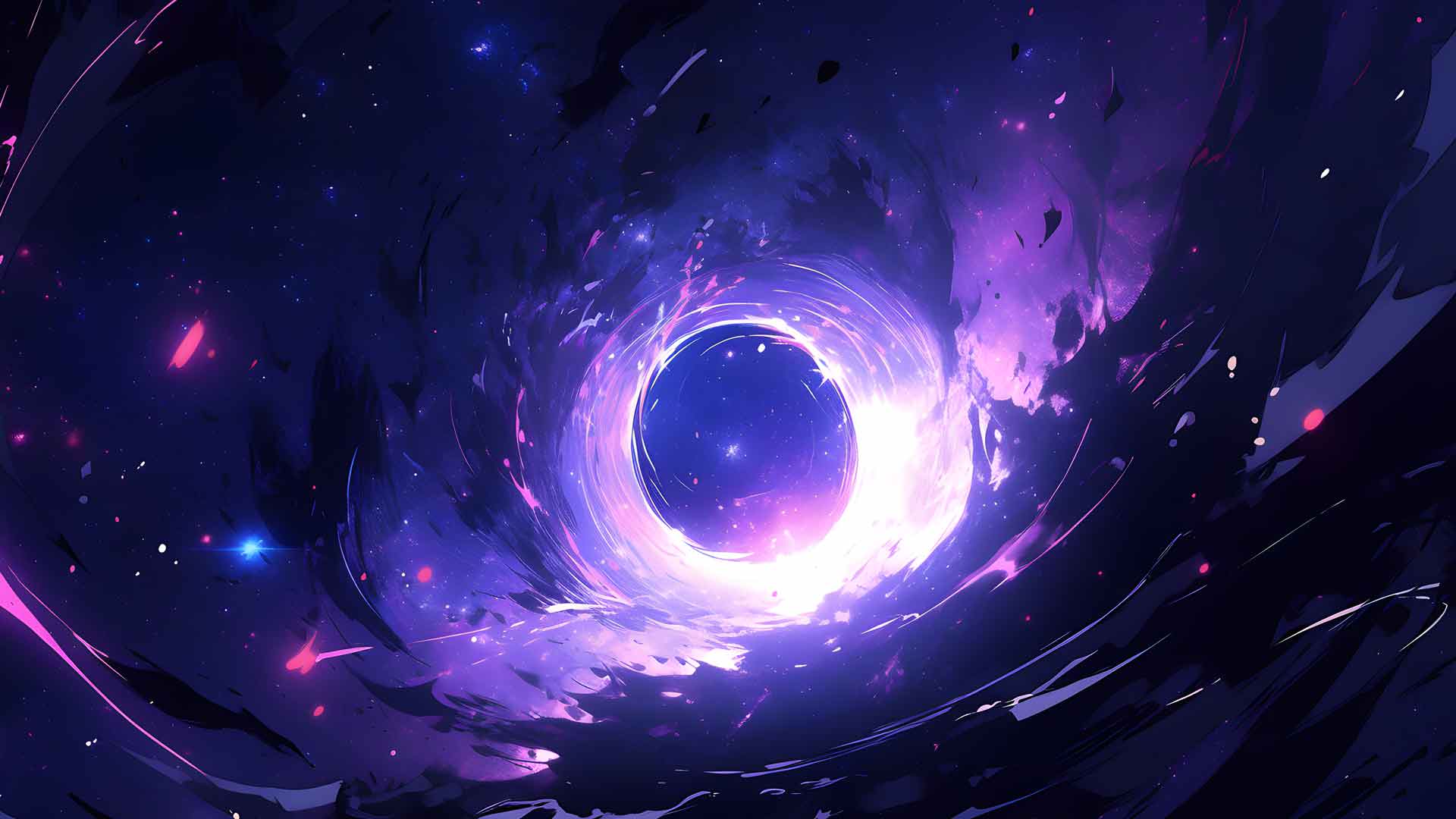 紫色太空星系桌面壁纸