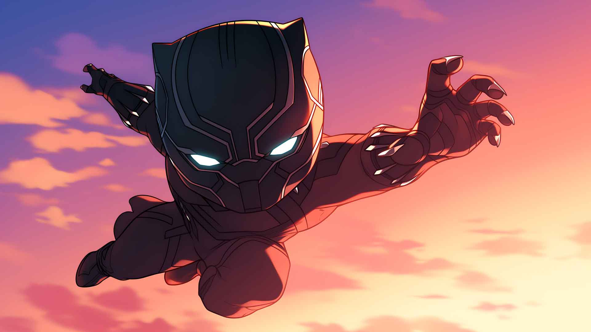 可爱的小黑豹漫威桌面壁纸