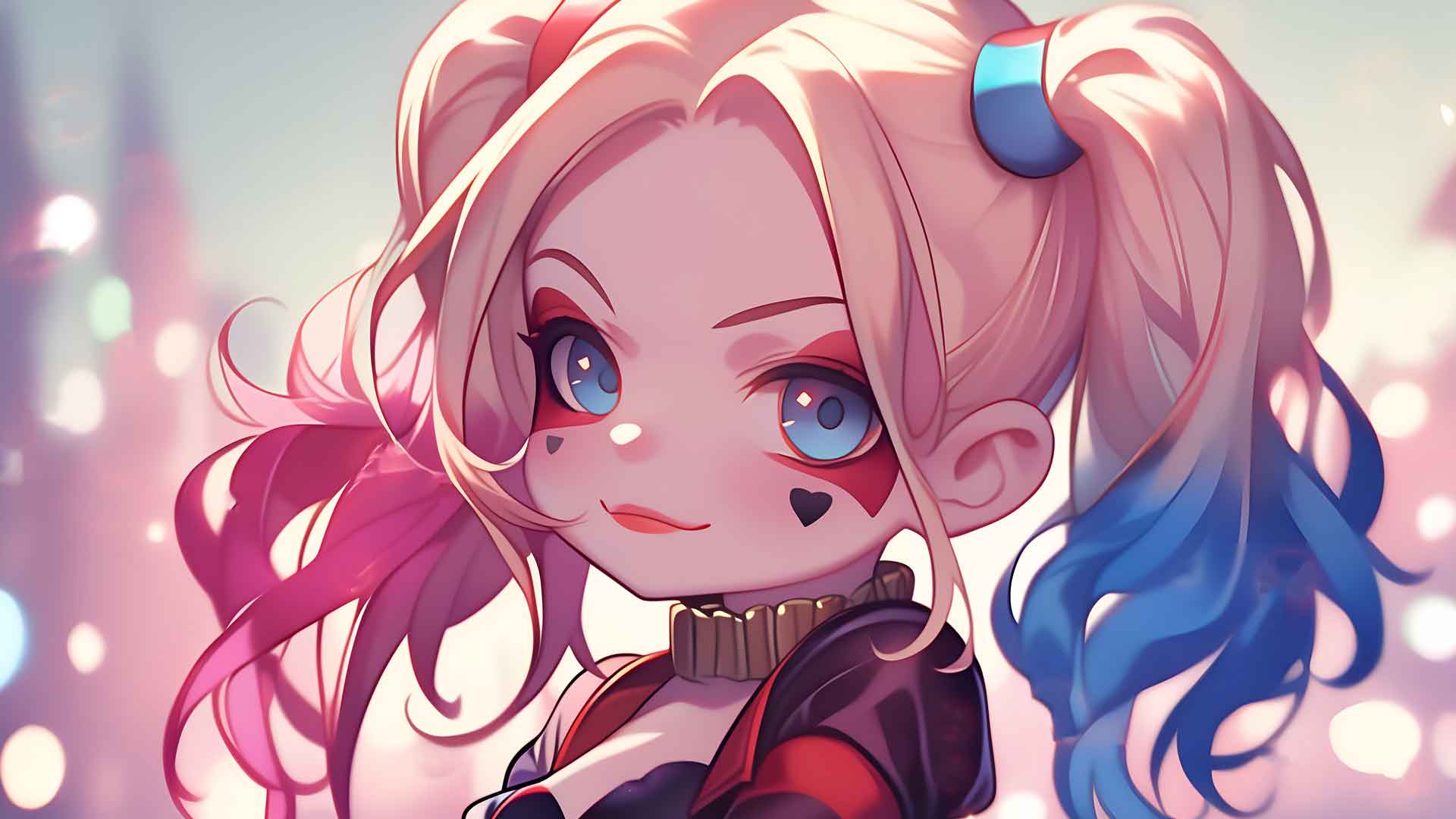 哥谭市的狂野混乱女王变得格外可爱桌面壁纸