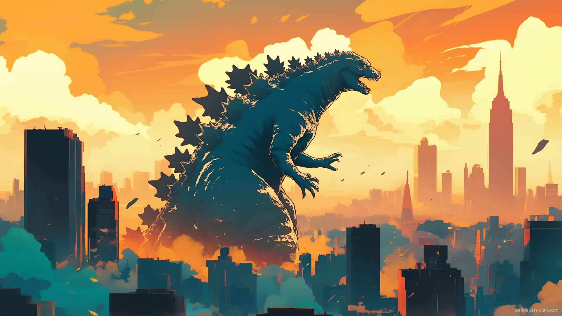 哥斯拉纽约桌面壁纸