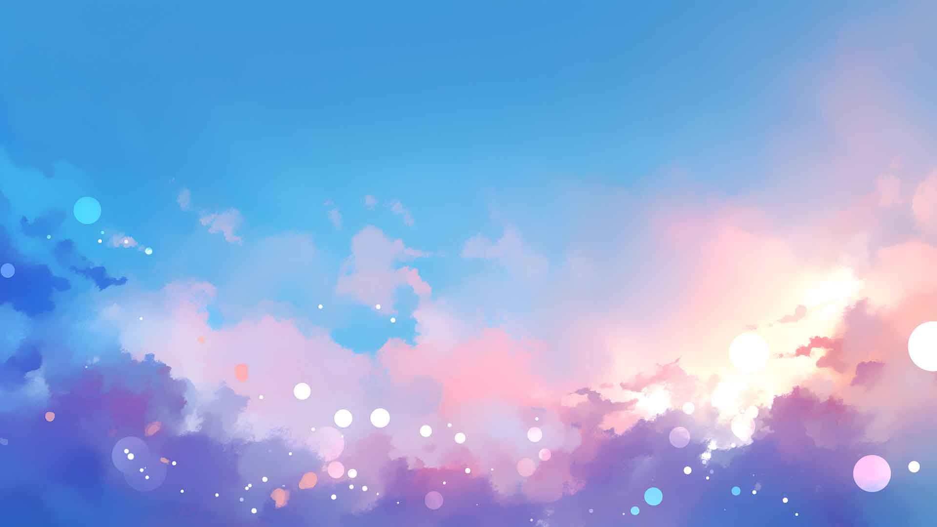 粉彩云美学PC壁纸