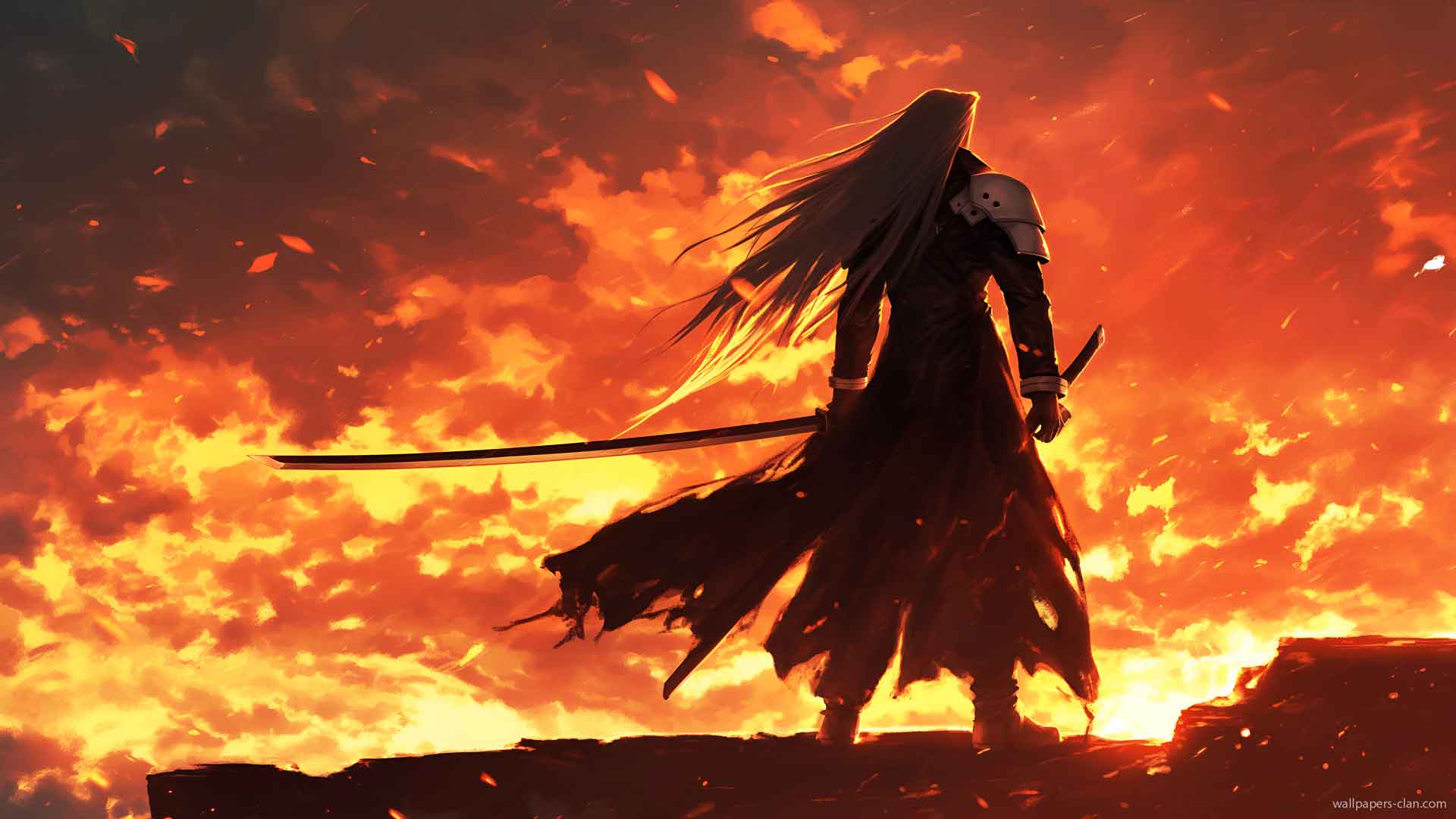 SEPHIROTH 最终幻想 日落 PC 壁纸