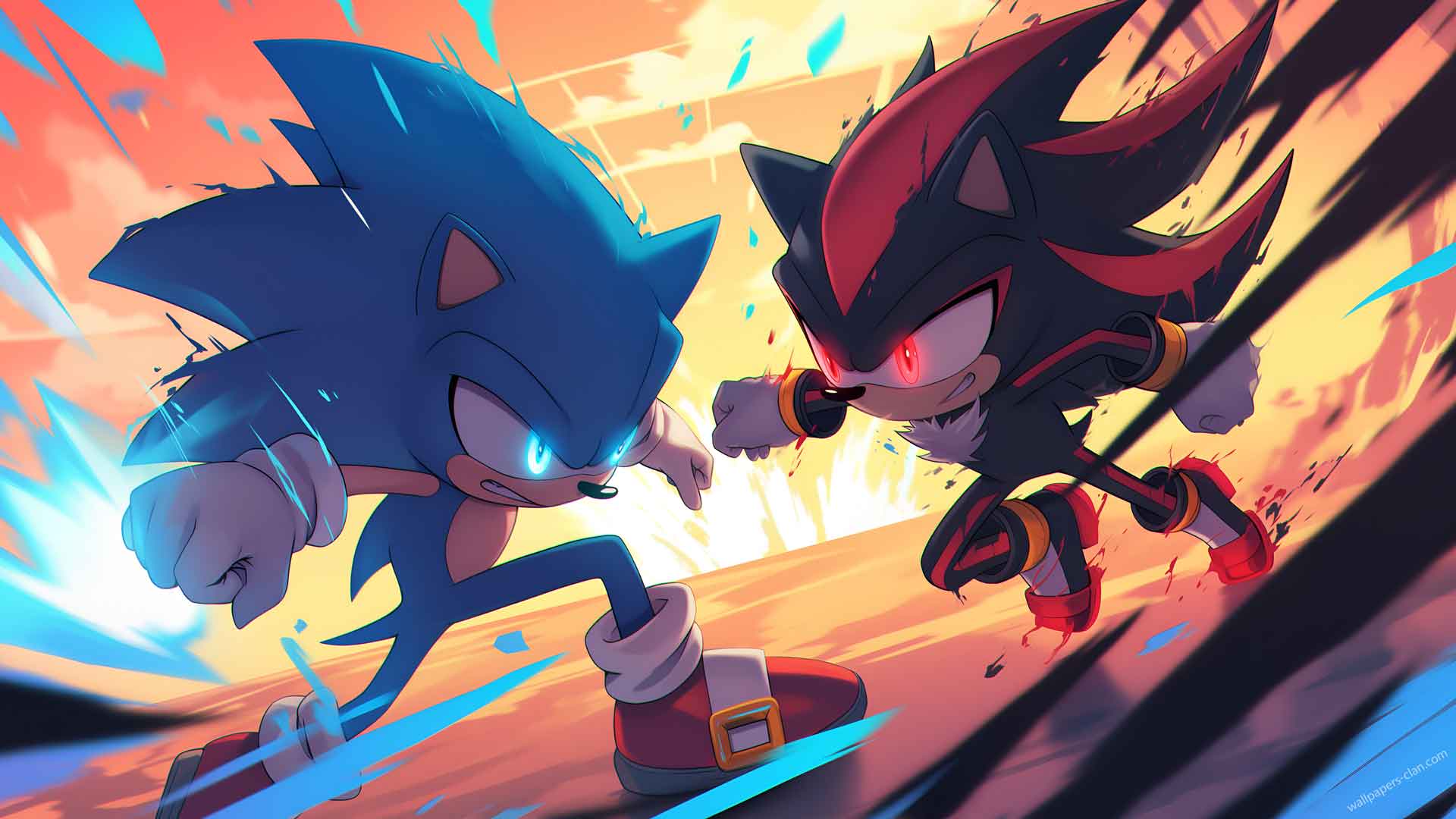 索尼克与暗影激烈决斗桌面壁纸