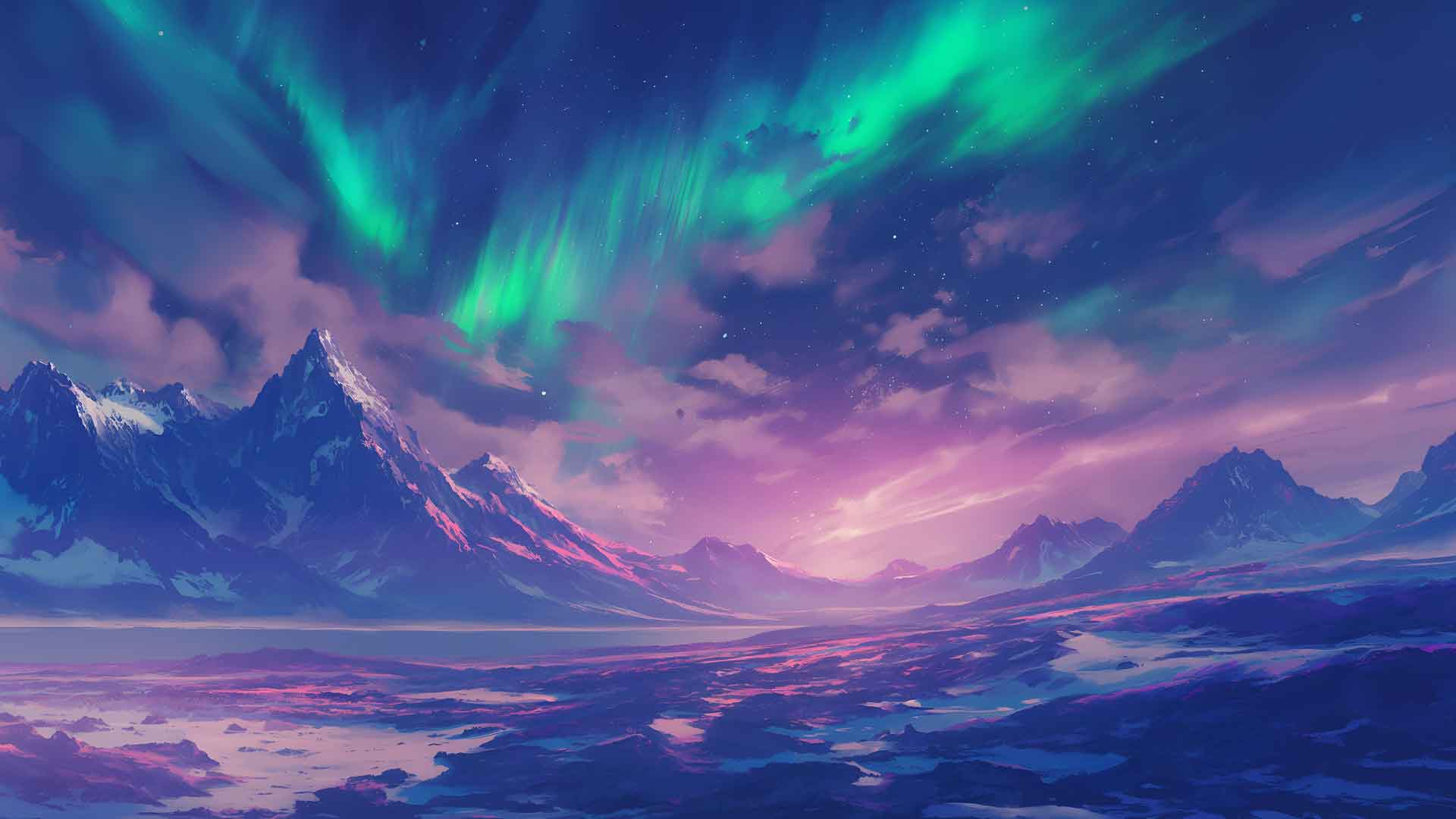 极光风景桌面壁纸4K