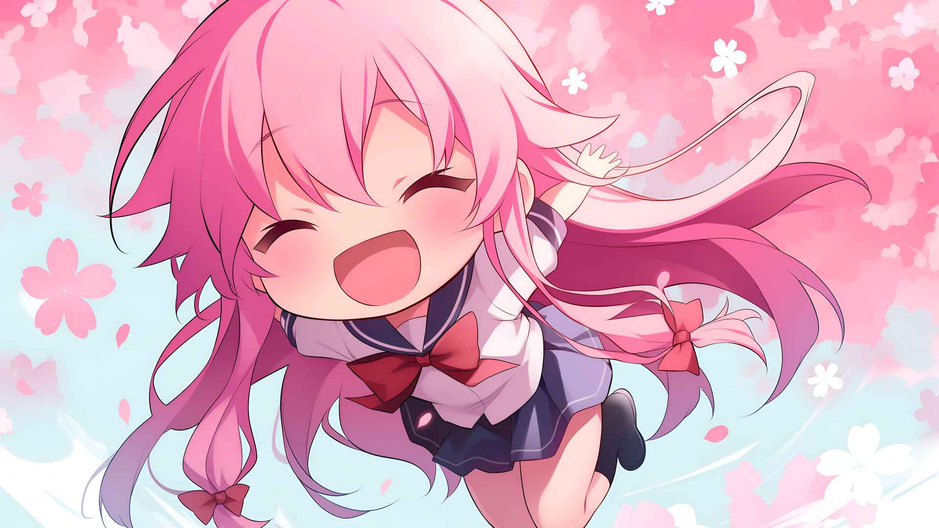 Yuno Gasai 赤壁 动漫 可爱壁纸