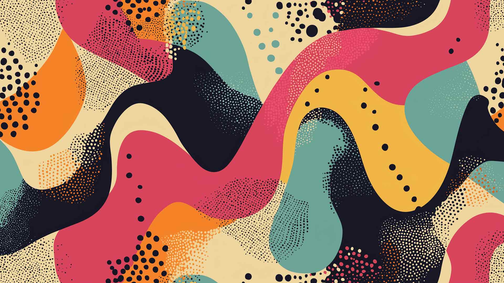 抽象多彩流体形状桌面壁纸