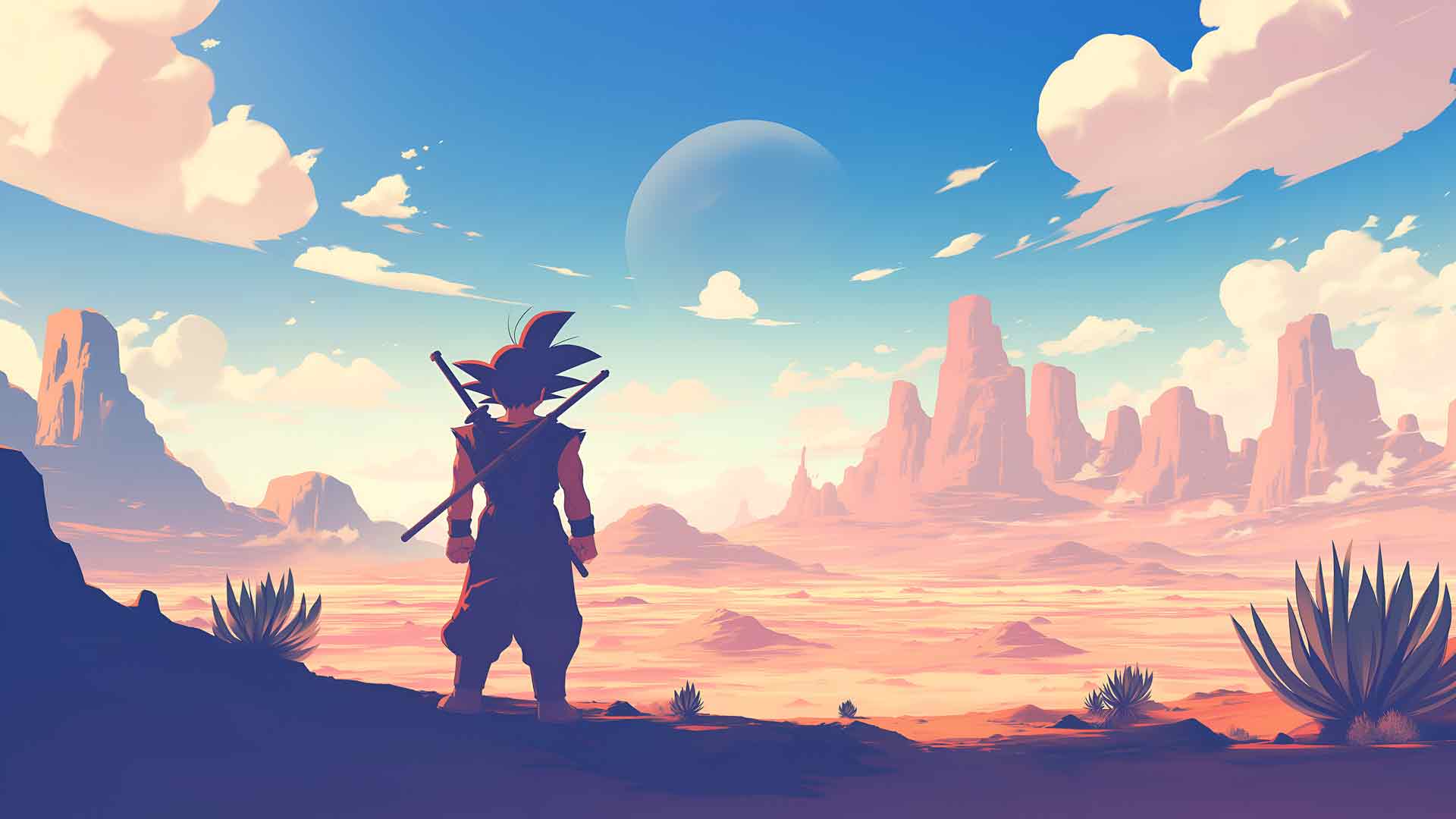 悟空沙漠景观桌面壁纸