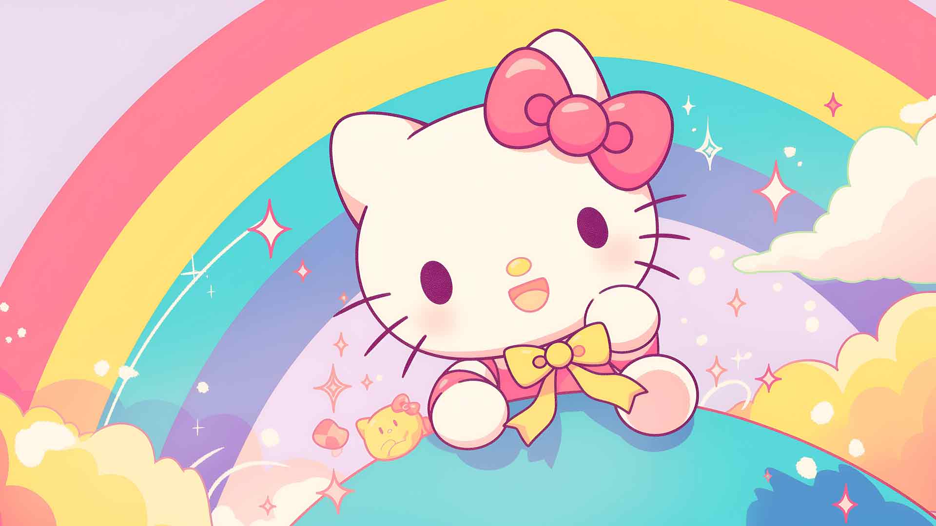 Hello Kitty 彩虹冒险桌面壁纸