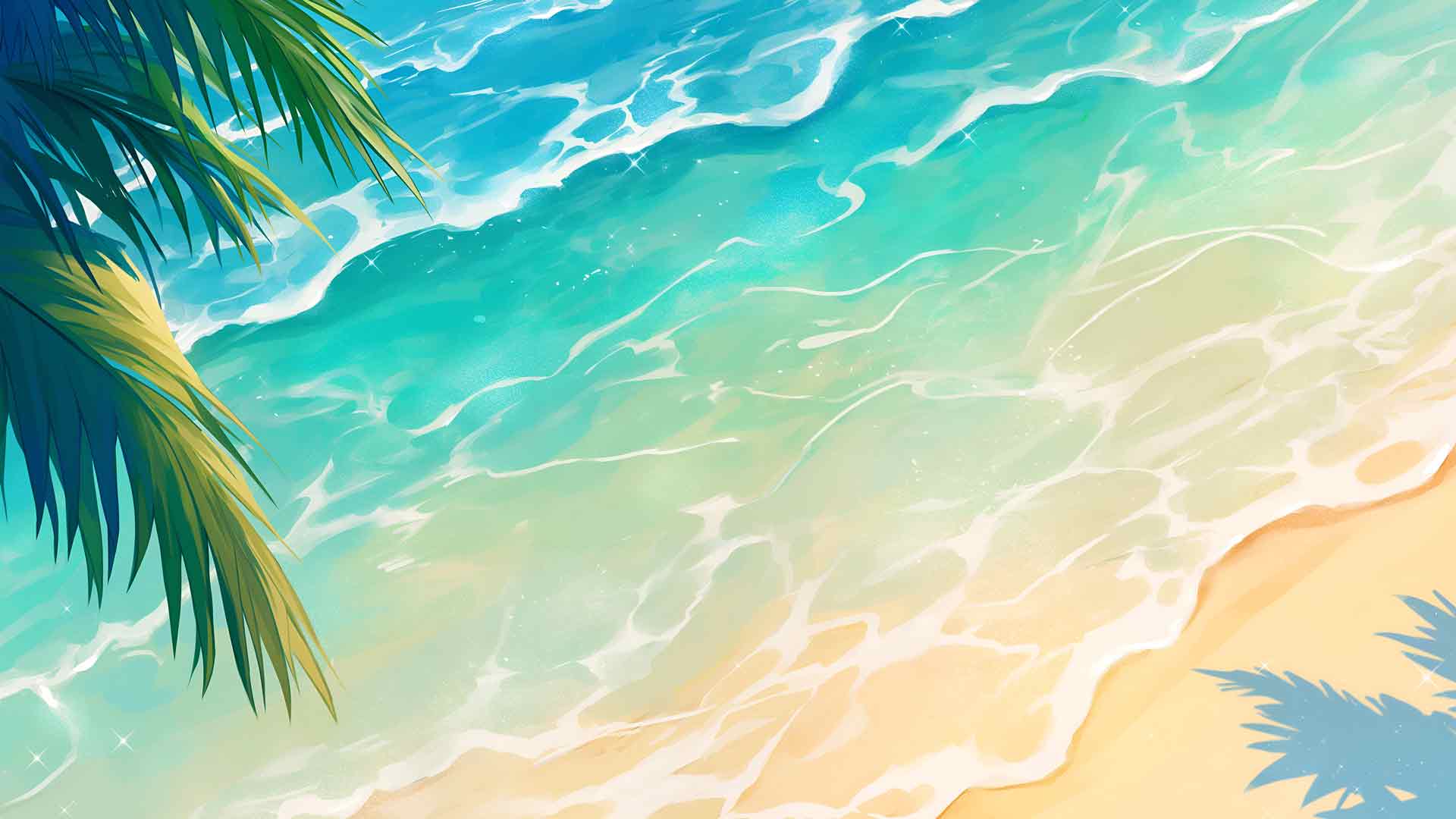 开阔的海洋平静的海浪桌面壁纸