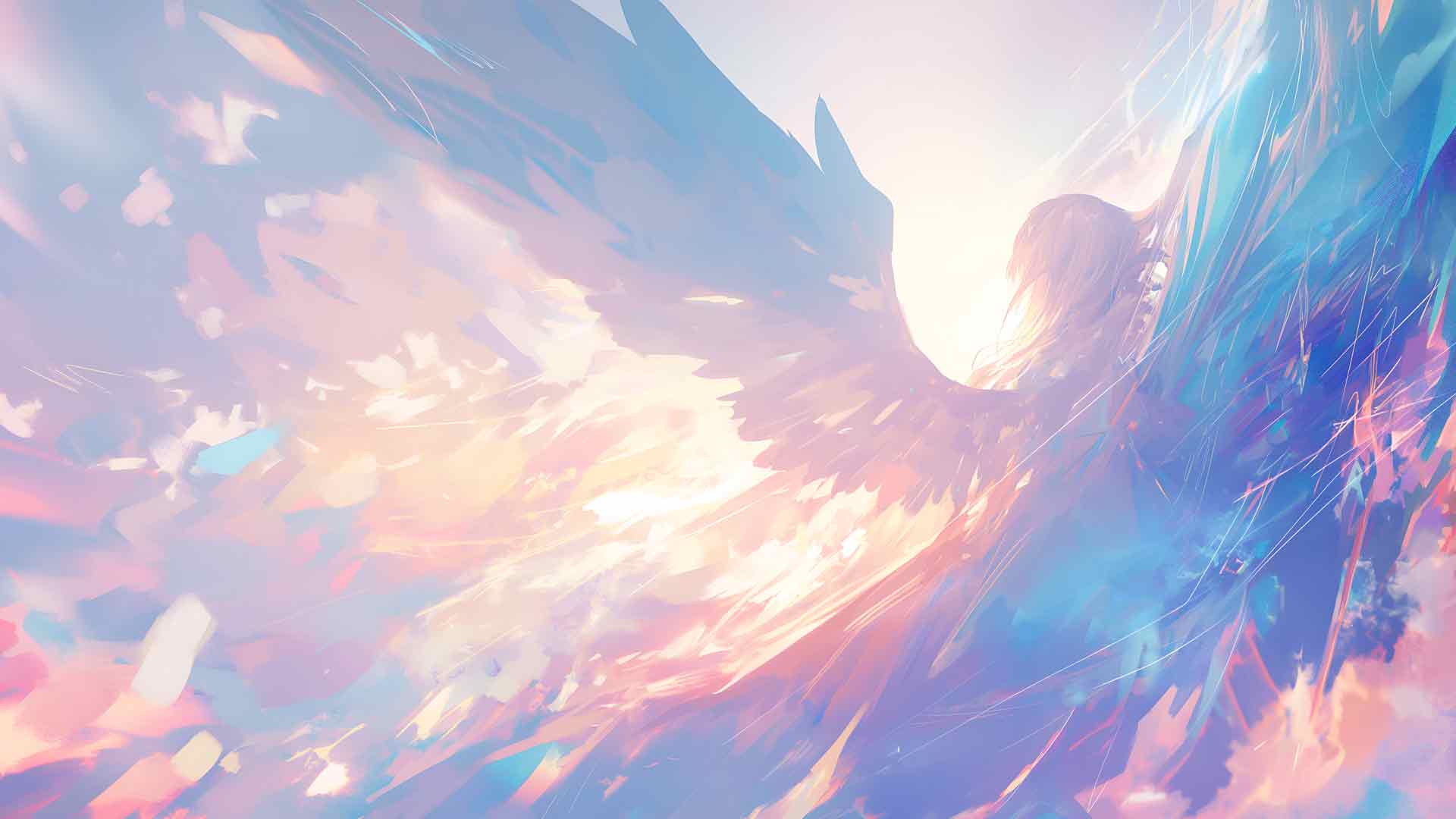 星尘天使的翅膀天堂桌面壁纸