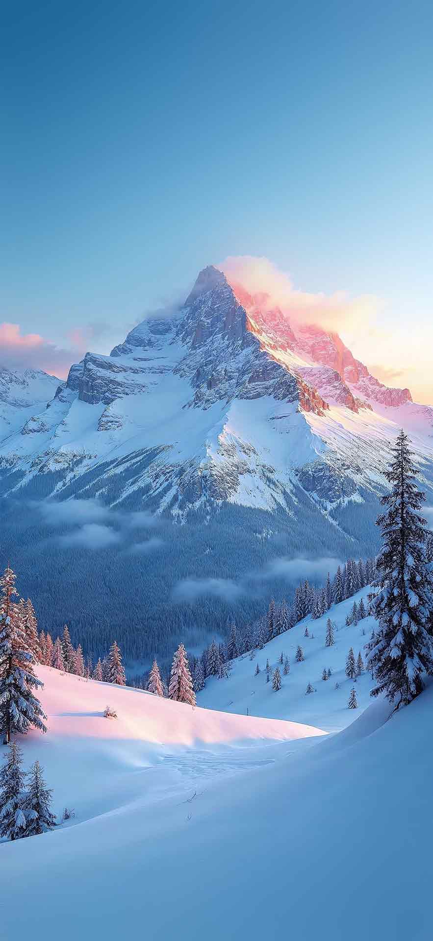 雪山场景 iOS 26 深度效果壁纸