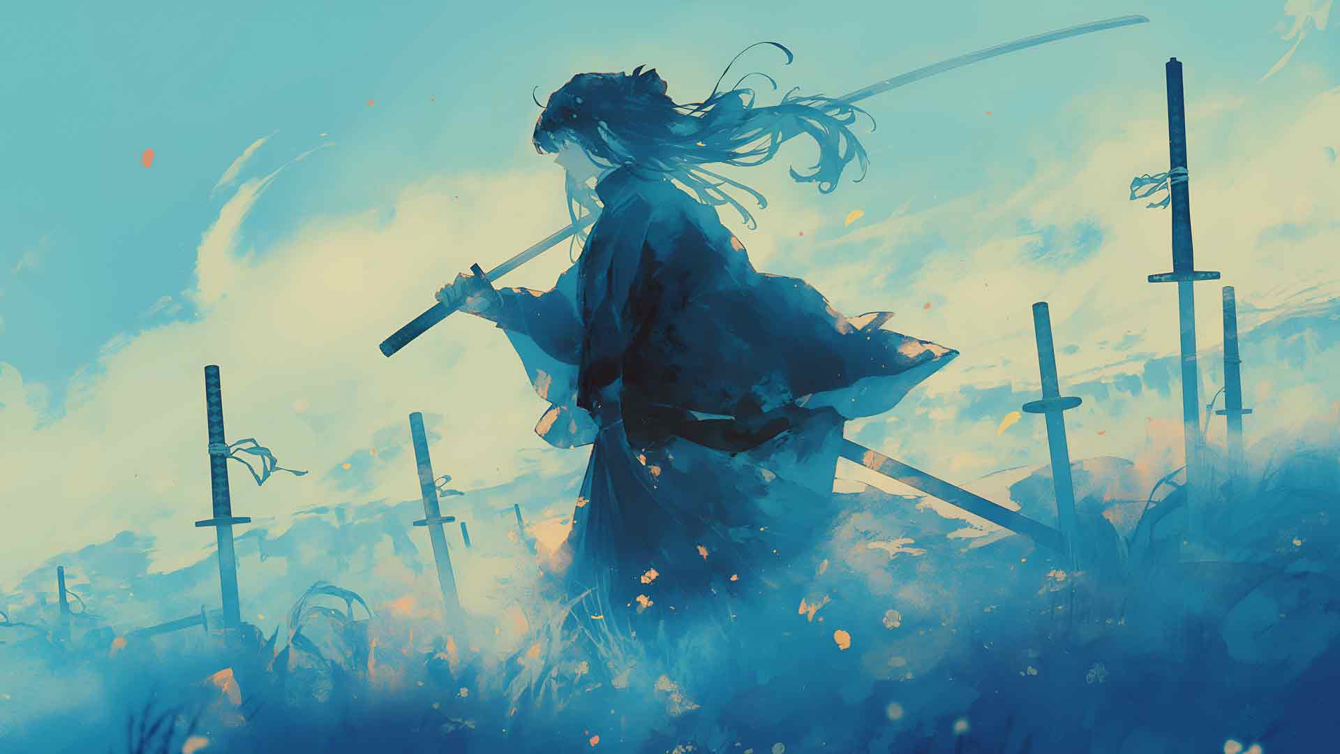 鬼灭之刃 无一郎 时藤 朦胧剑士 桌面壁纸