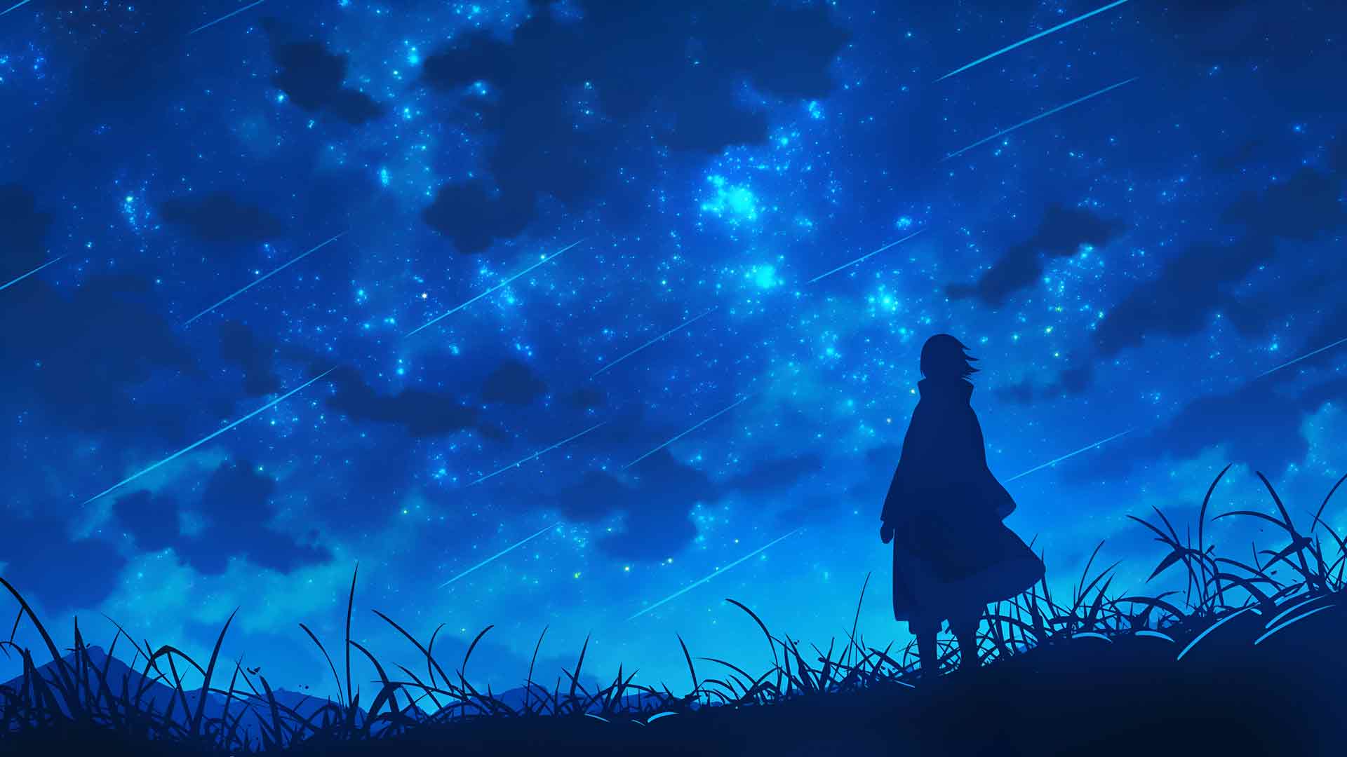 宇智波鼬观看星星的夜空桌面壁纸