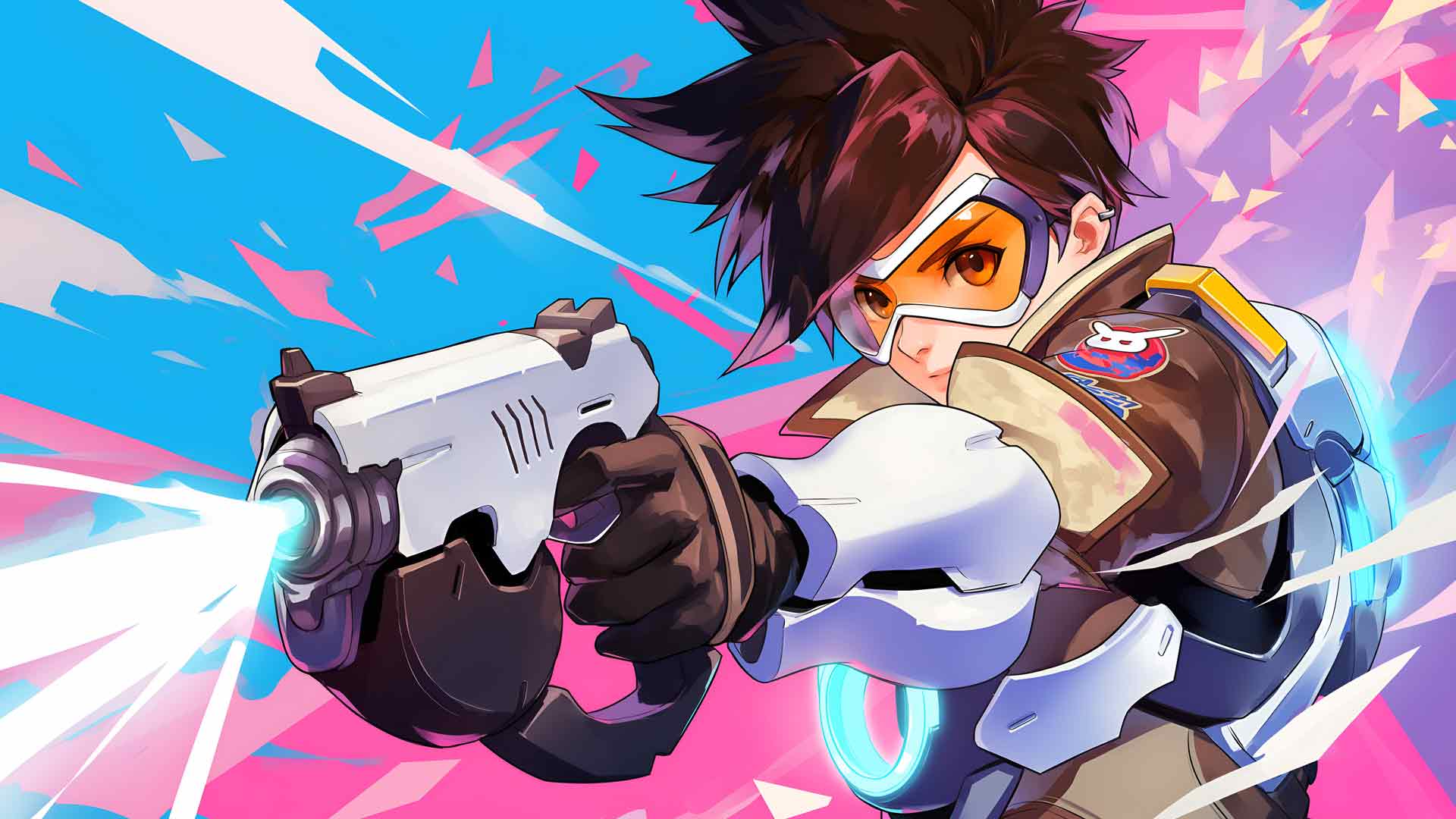 守望先锋 Tracer 手枪桌面壁纸