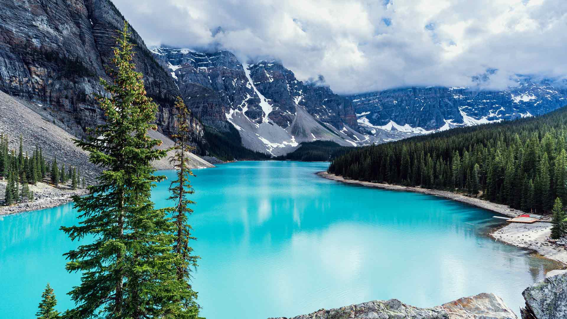 莫兰湖、云谷丛林、路易斯湖，加拿大