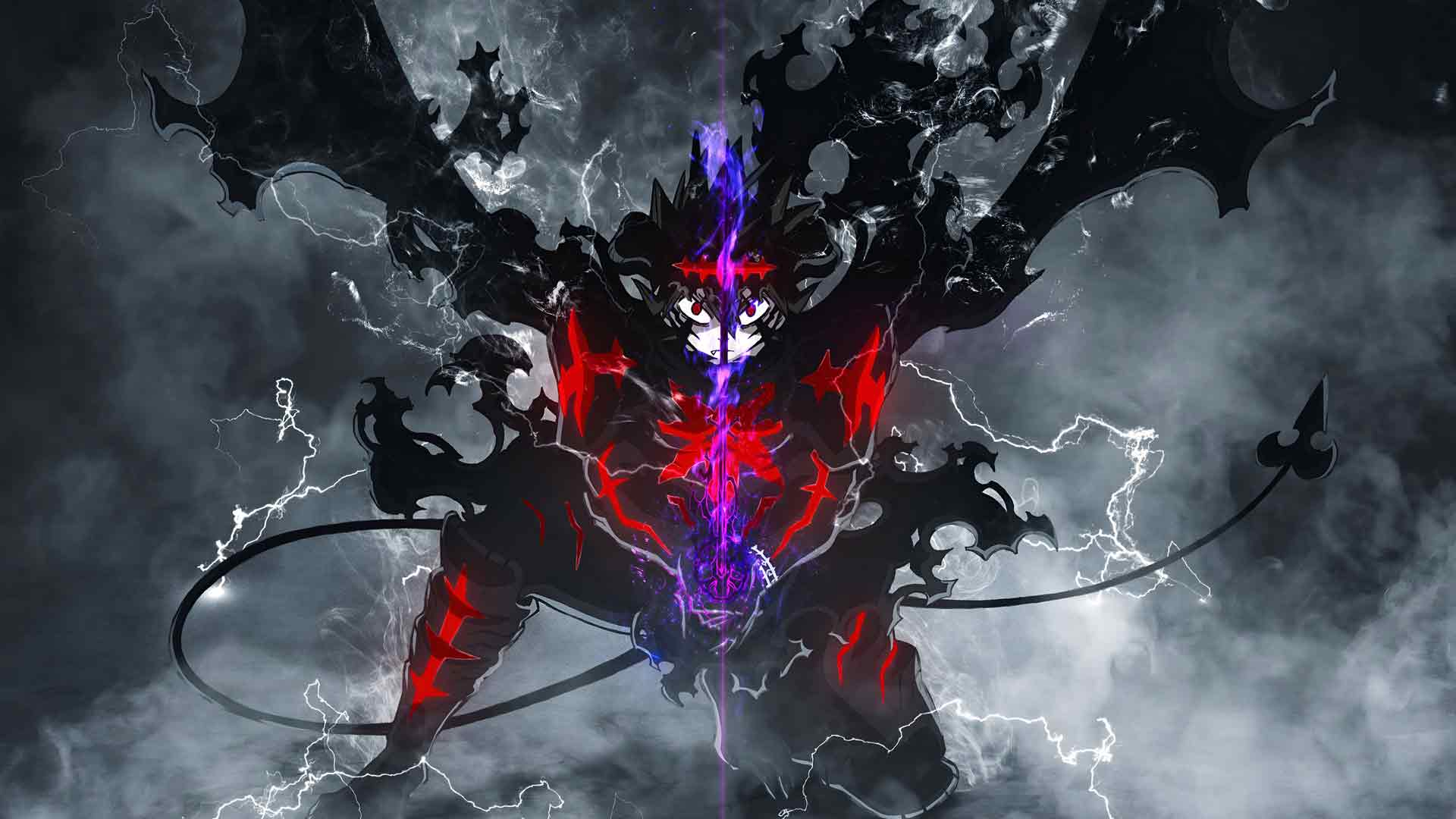 黑色五叶草 阿斯塔 黑色分割线 反魔法剑 桌面壁纸
