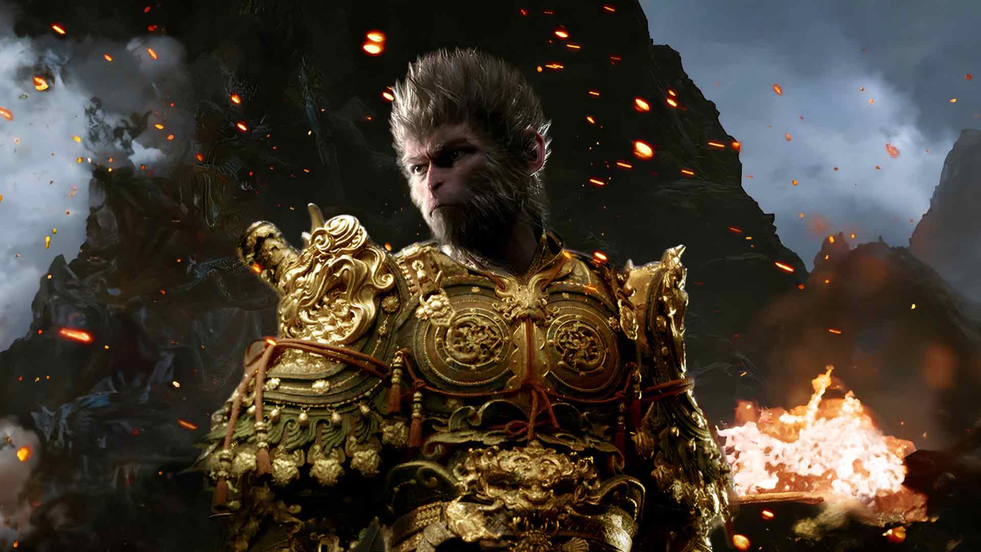 黑神话孙悟空黄金铠甲桌面壁纸